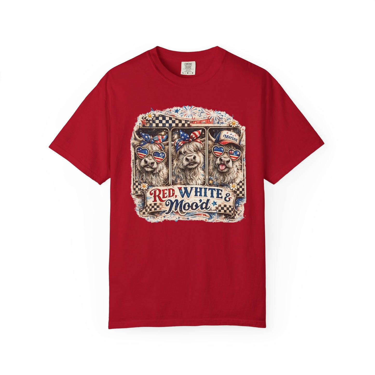 Patriotic Dogs "Red, White & Moo-d" T-Shirt