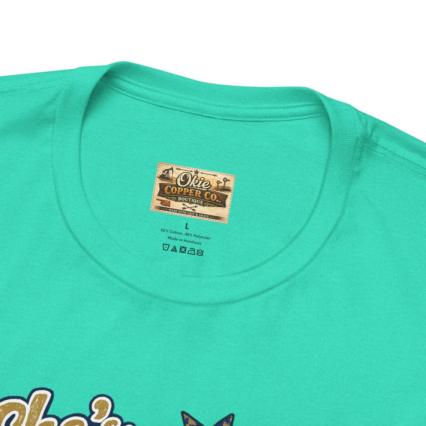 Oologah Team Tee — "Stay from Oologah Teamster" Vintage Football Graphic T-Shirt