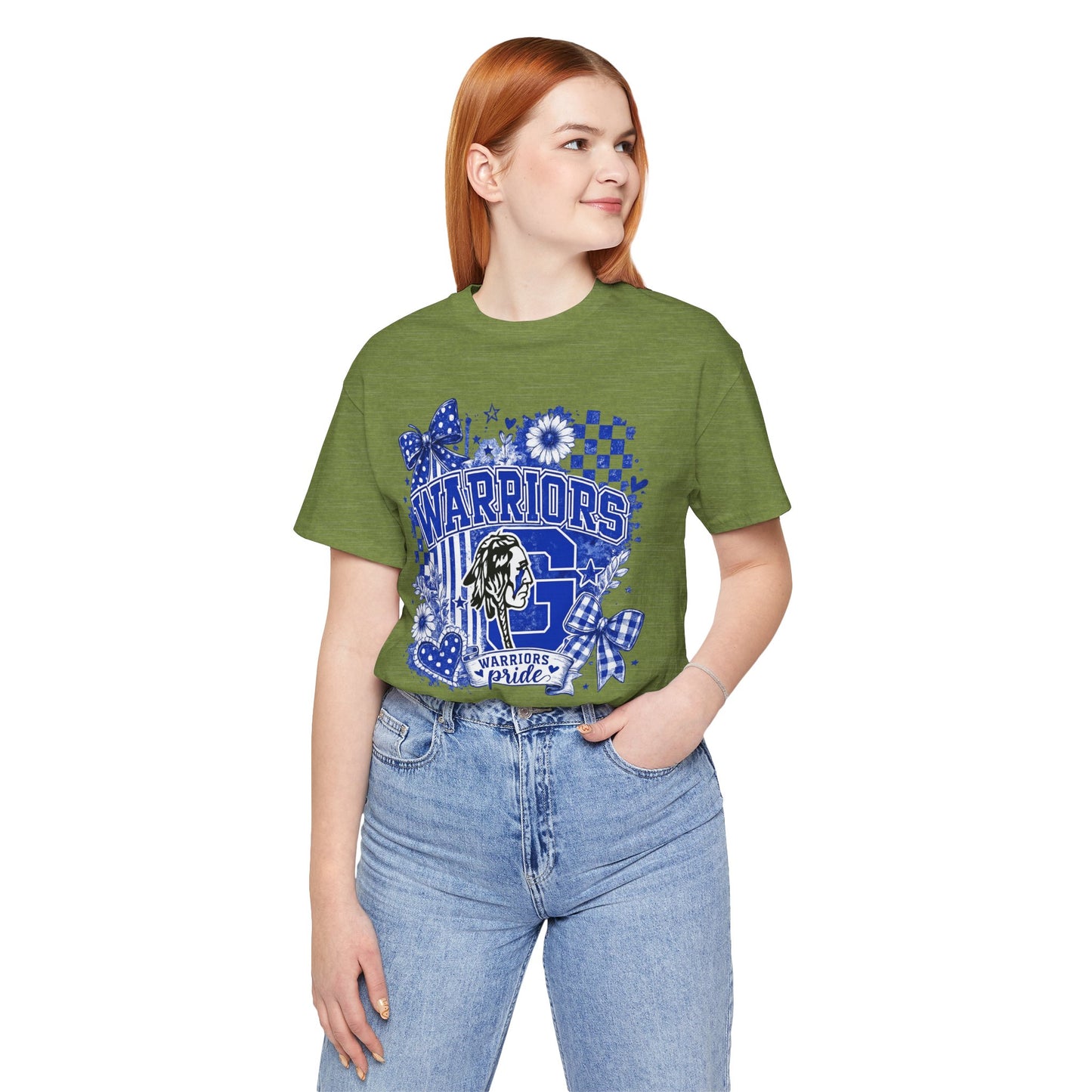 Warriors Pride Graphic Tee — School Spirit Warrior Mascot T-Shirt