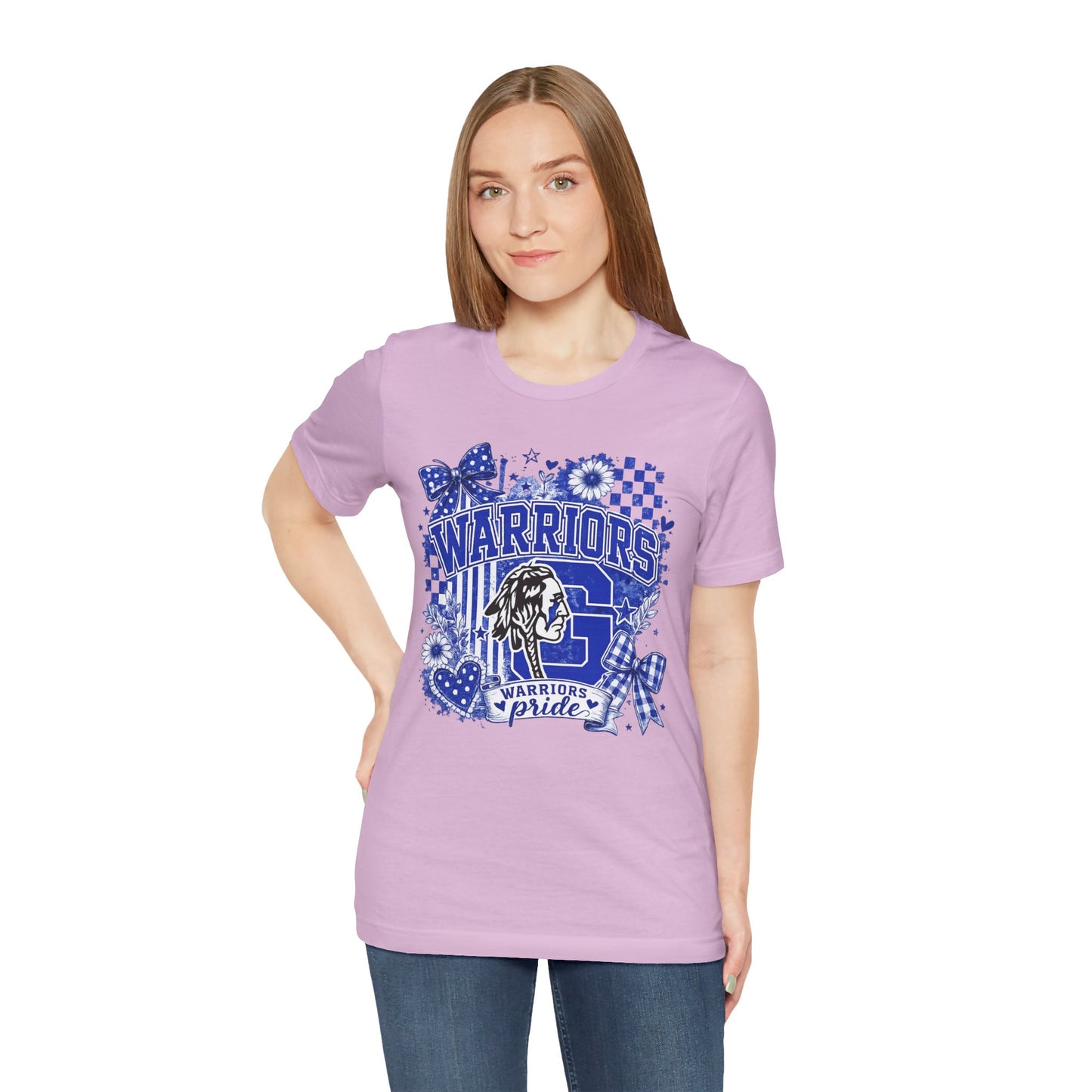Warriors Pride Graphic Tee — School Spirit Warrior Mascot T-Shirt