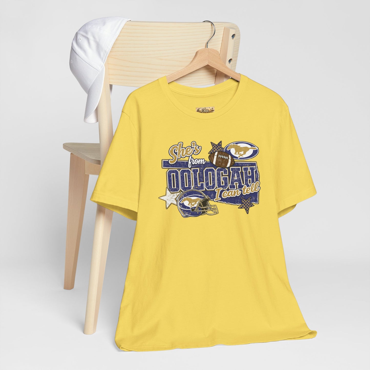 Oologah Team Tee — "Stay from Oologah Teamster" Vintage Football Graphic T-Shirt