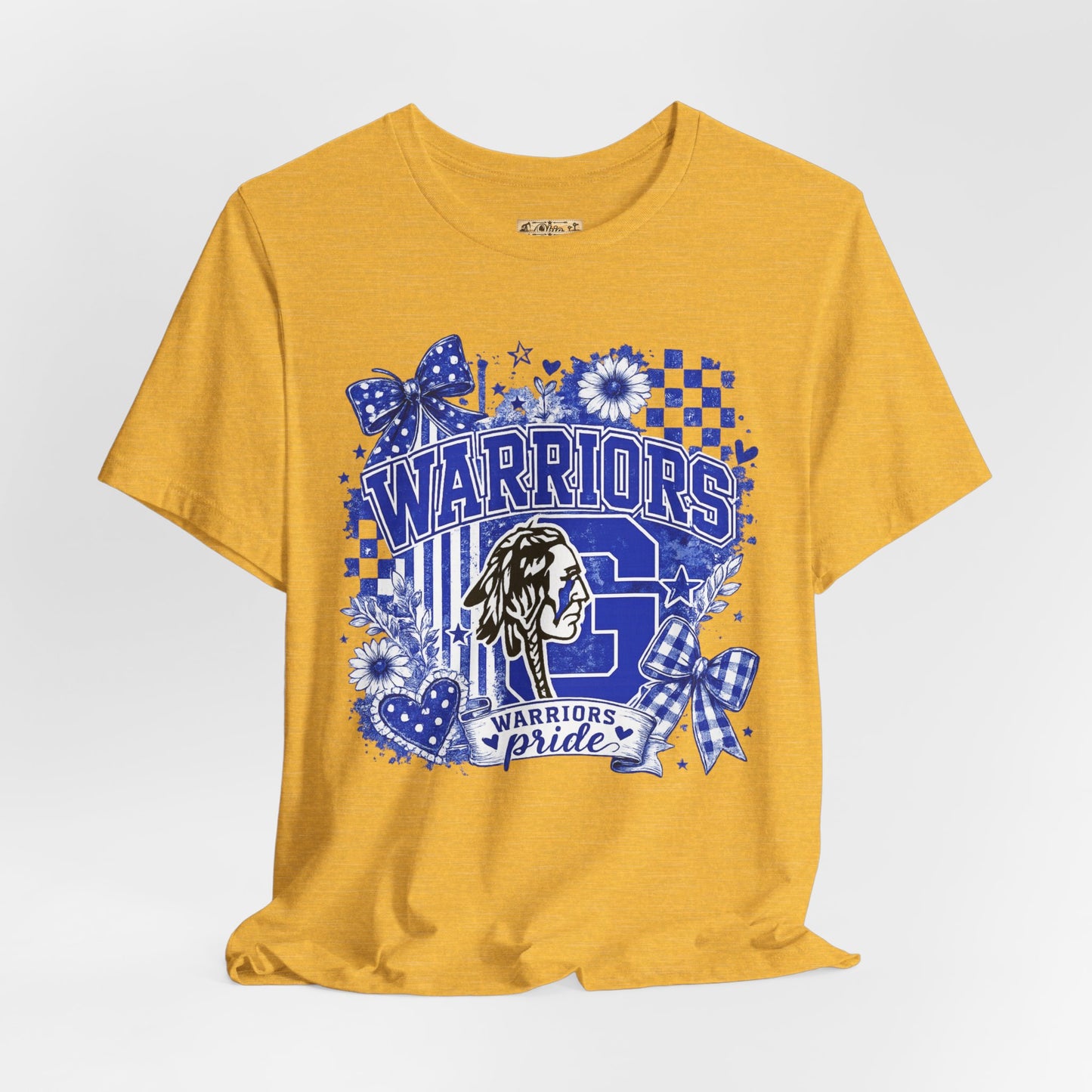 Warriors Pride Graphic Tee — School Spirit Warrior Mascot T-Shirt