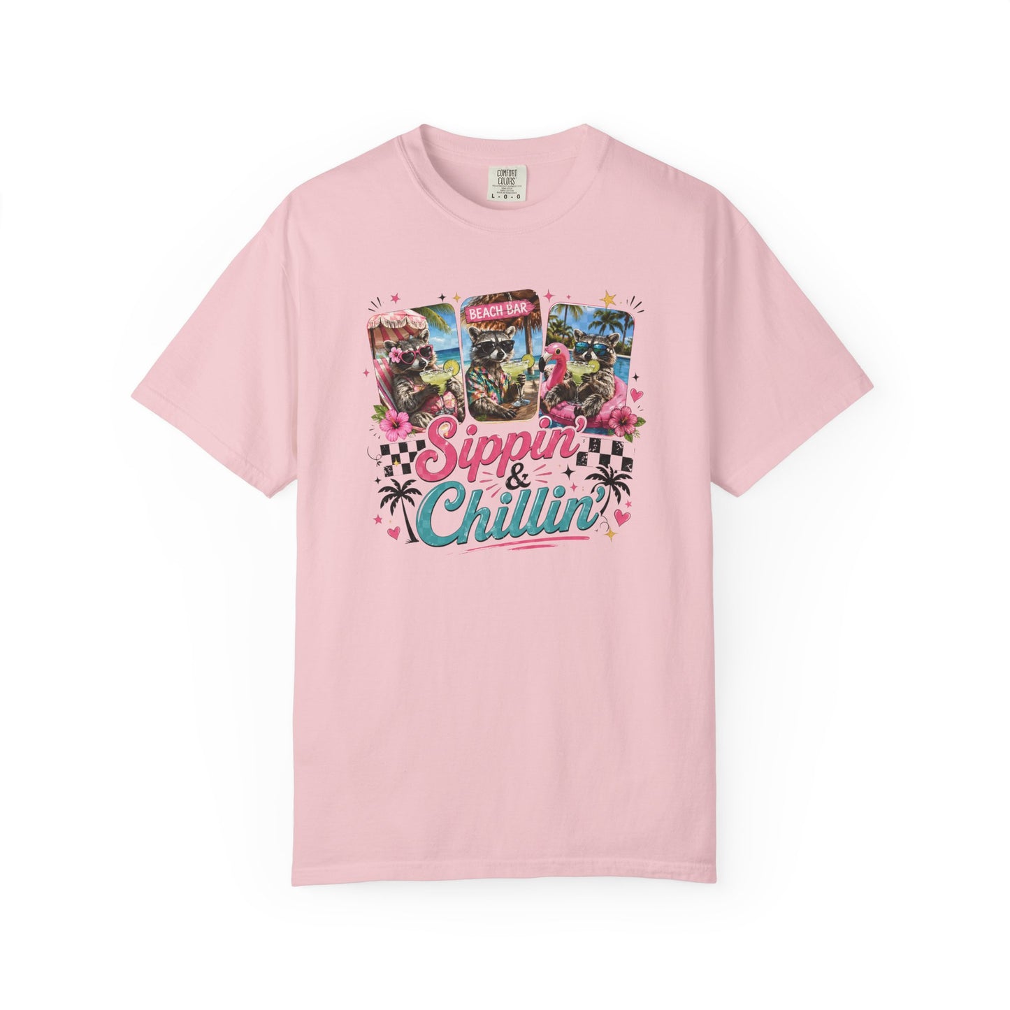 Sippin' & Chillin' T-Shirt — Retro Tropical Drink Graphic Tee