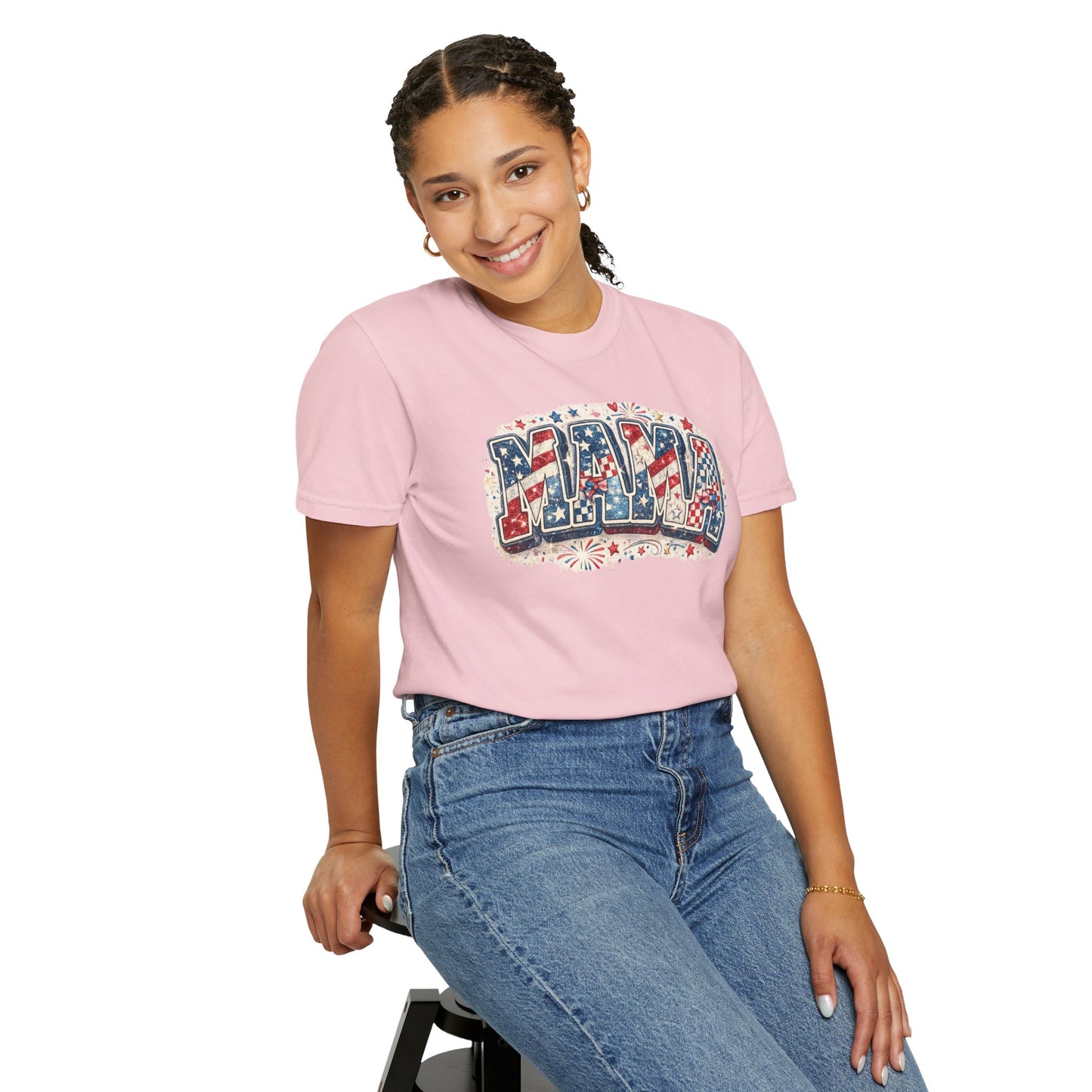 Mama Patriotic T-Shirt — Red White Blue Americana Graphic Tee