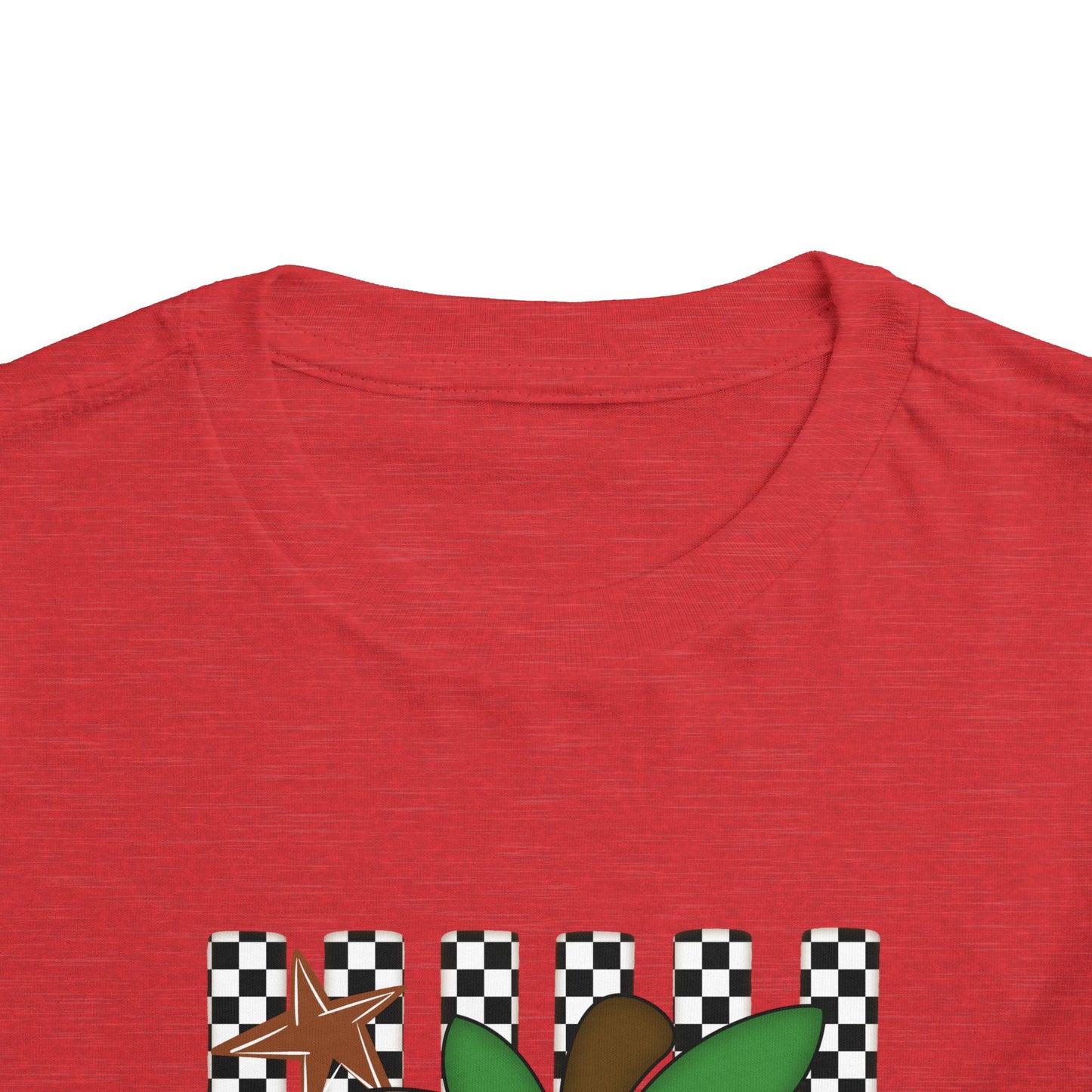 Kindergarten Leopard Apple Toddler Tee — Back-to-School Cute Checkered Shirt