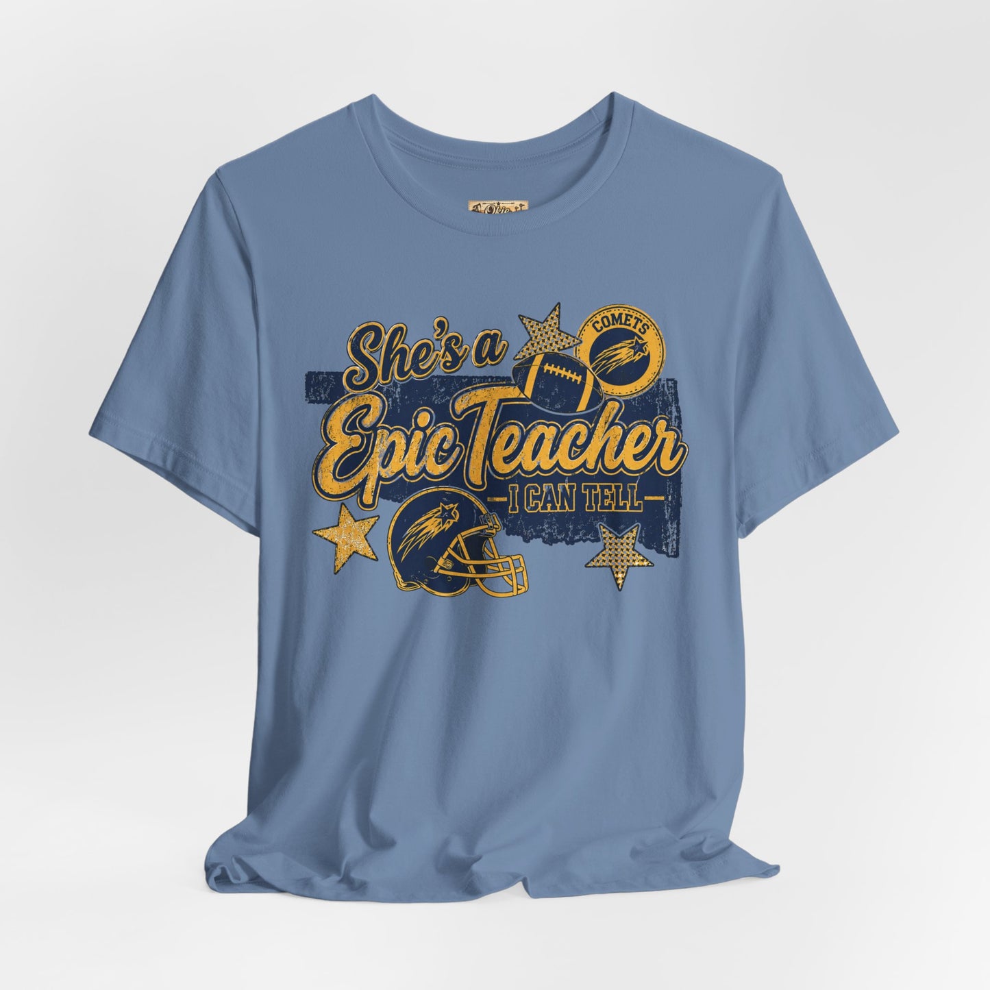 Epic Teacher Football T-Shirt — "She's a Epic Teacher" Coach & School Spirit Tee