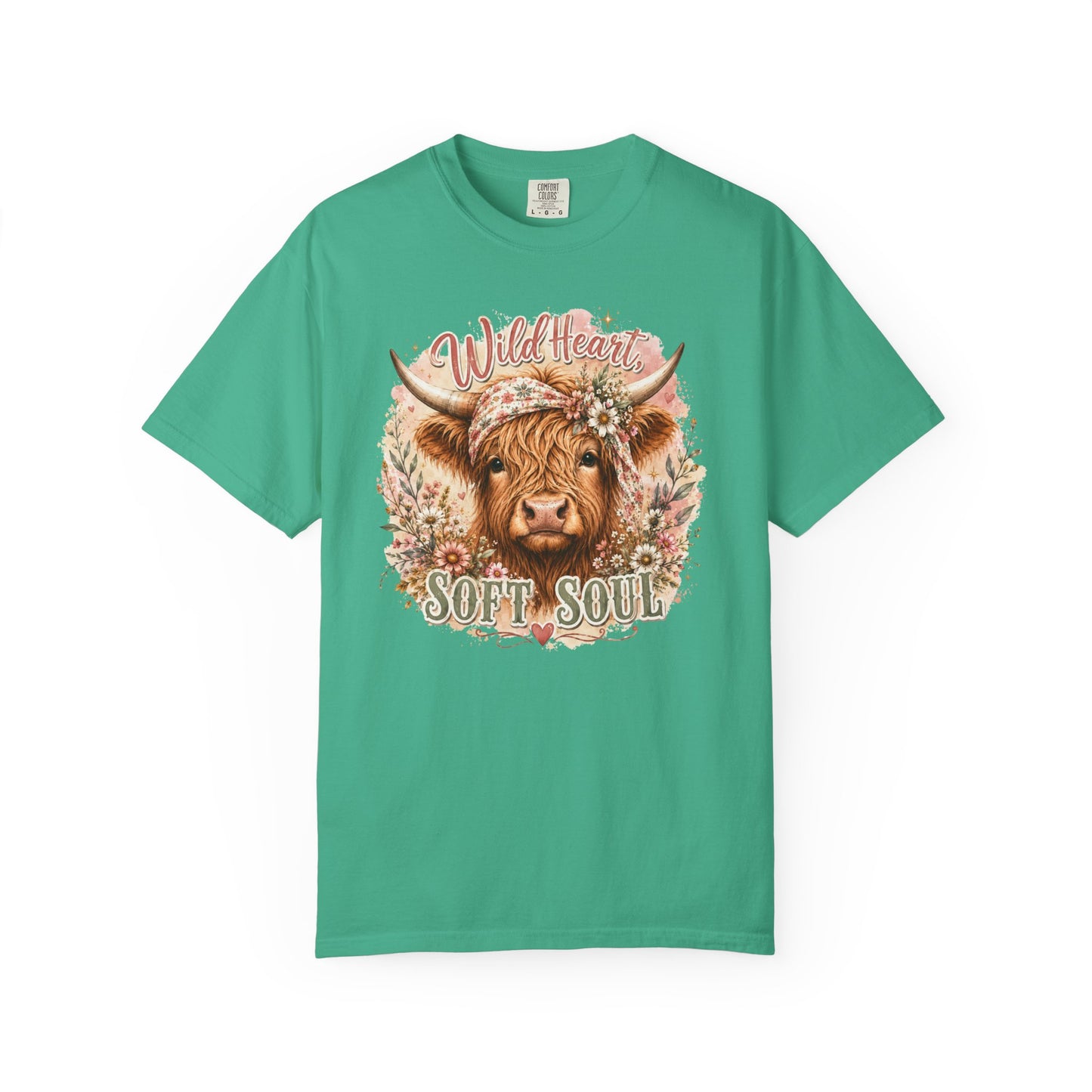 T-Shirt — “Wild Heart, Soft Soul” Highland Cow Graphic Tee