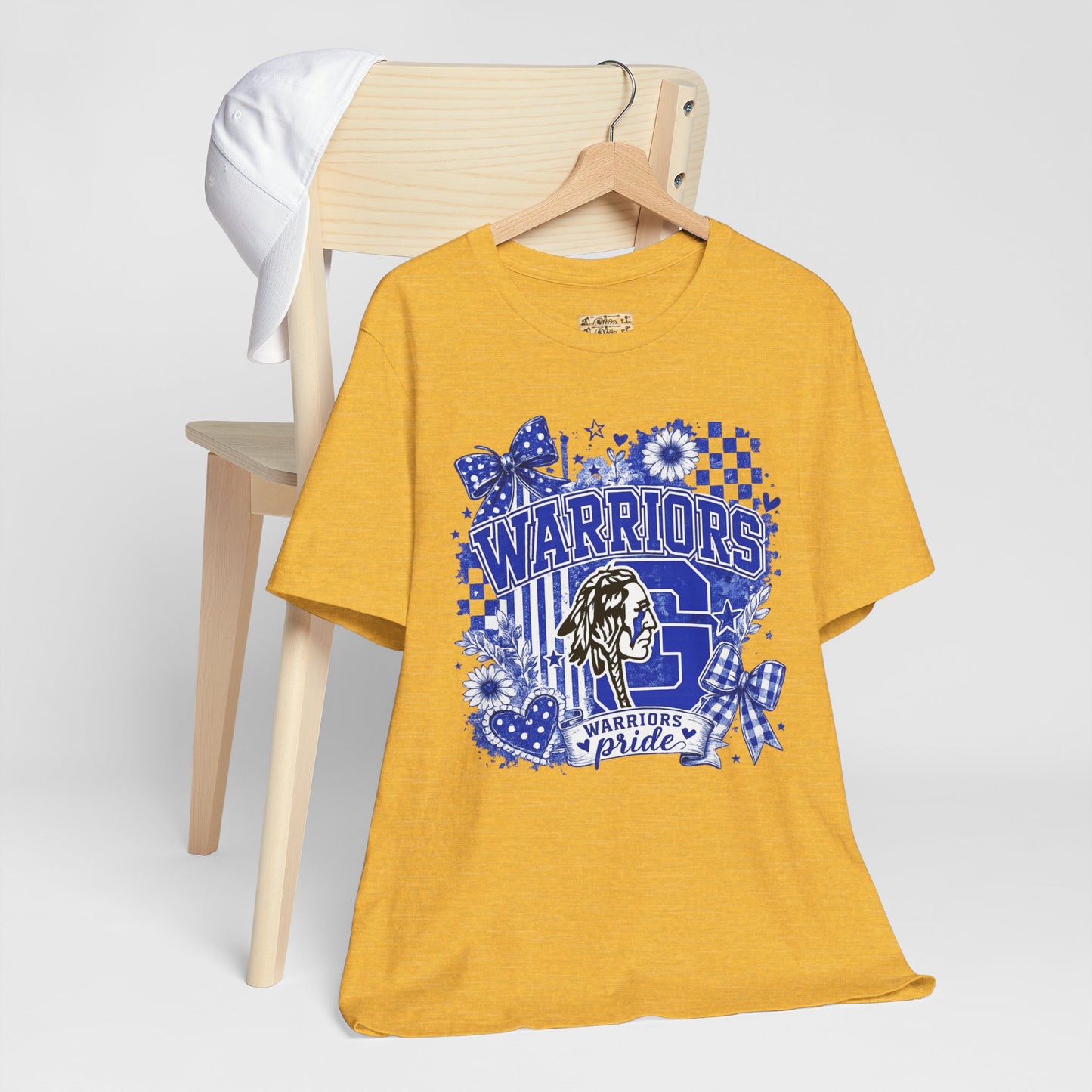 Warriors Pride Graphic Tee — School Spirit Warrior Mascot T-Shirt