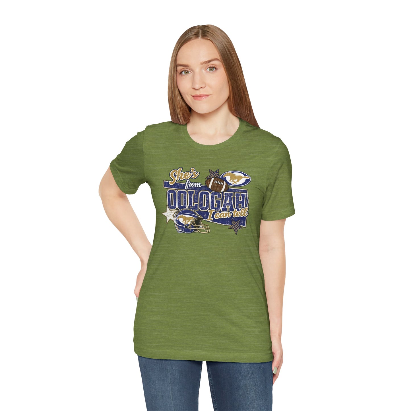Oologah Team Tee — "Stay from Oologah Teamster" Vintage Football Graphic T-Shirt