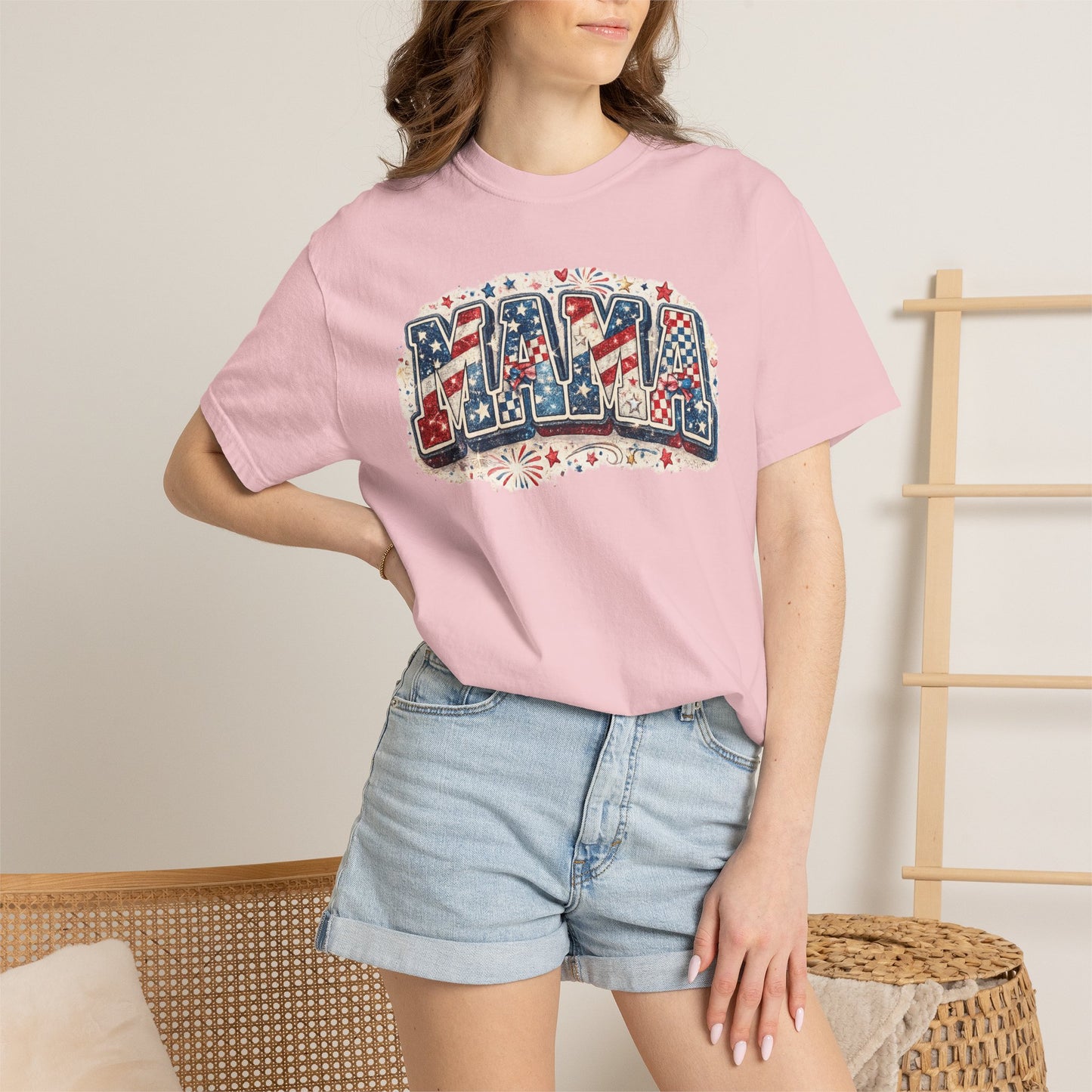 Mama Patriotic T-Shirt — Red White Blue Americana Graphic Tee