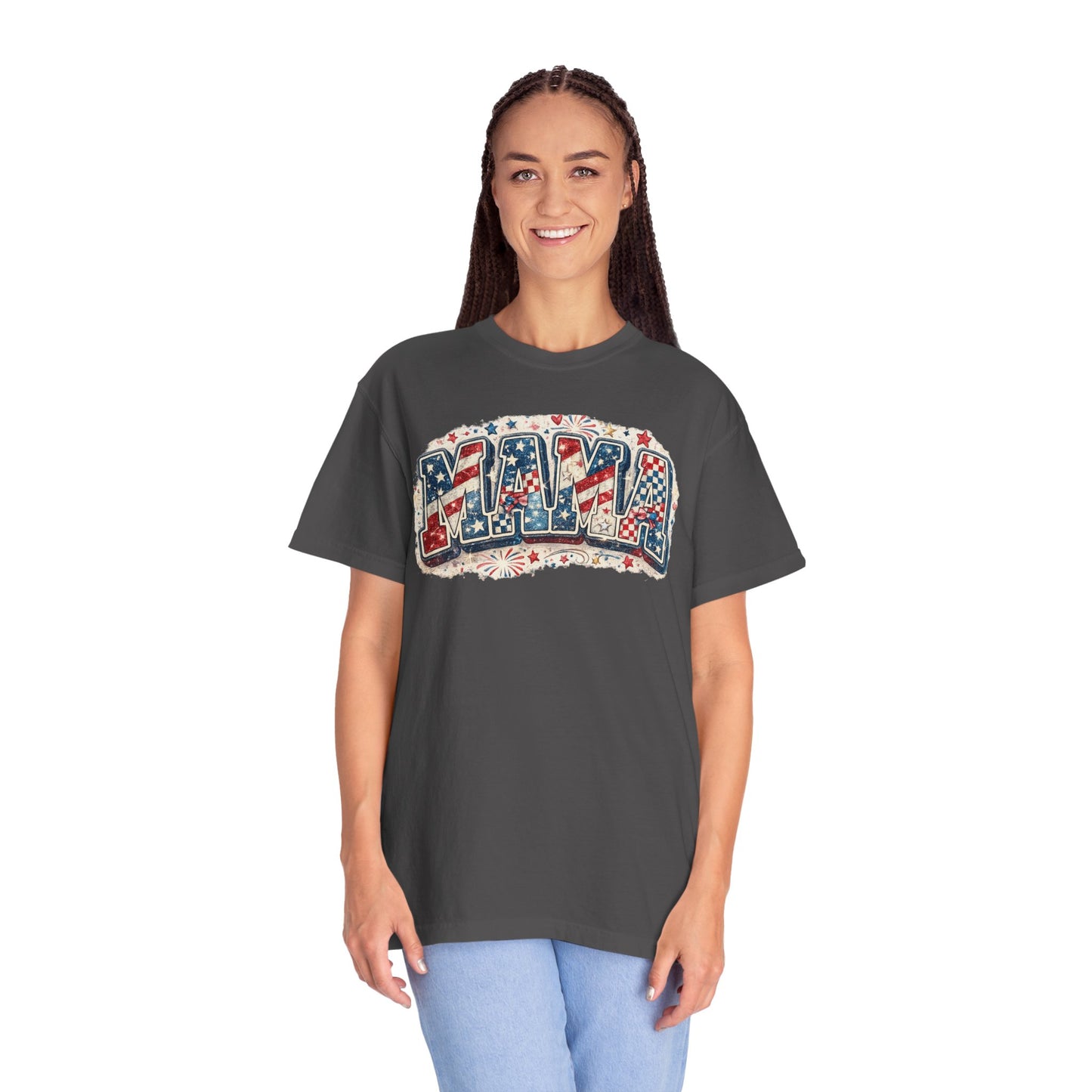 Mama Patriotic T-Shirt — Red White Blue Americana Graphic Tee