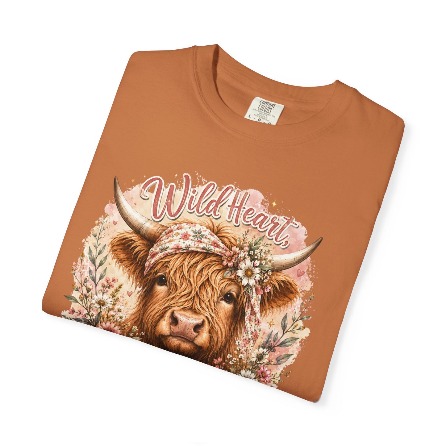 T-Shirt — “Wild Heart, Soft Soul” Highland Cow Graphic Tee