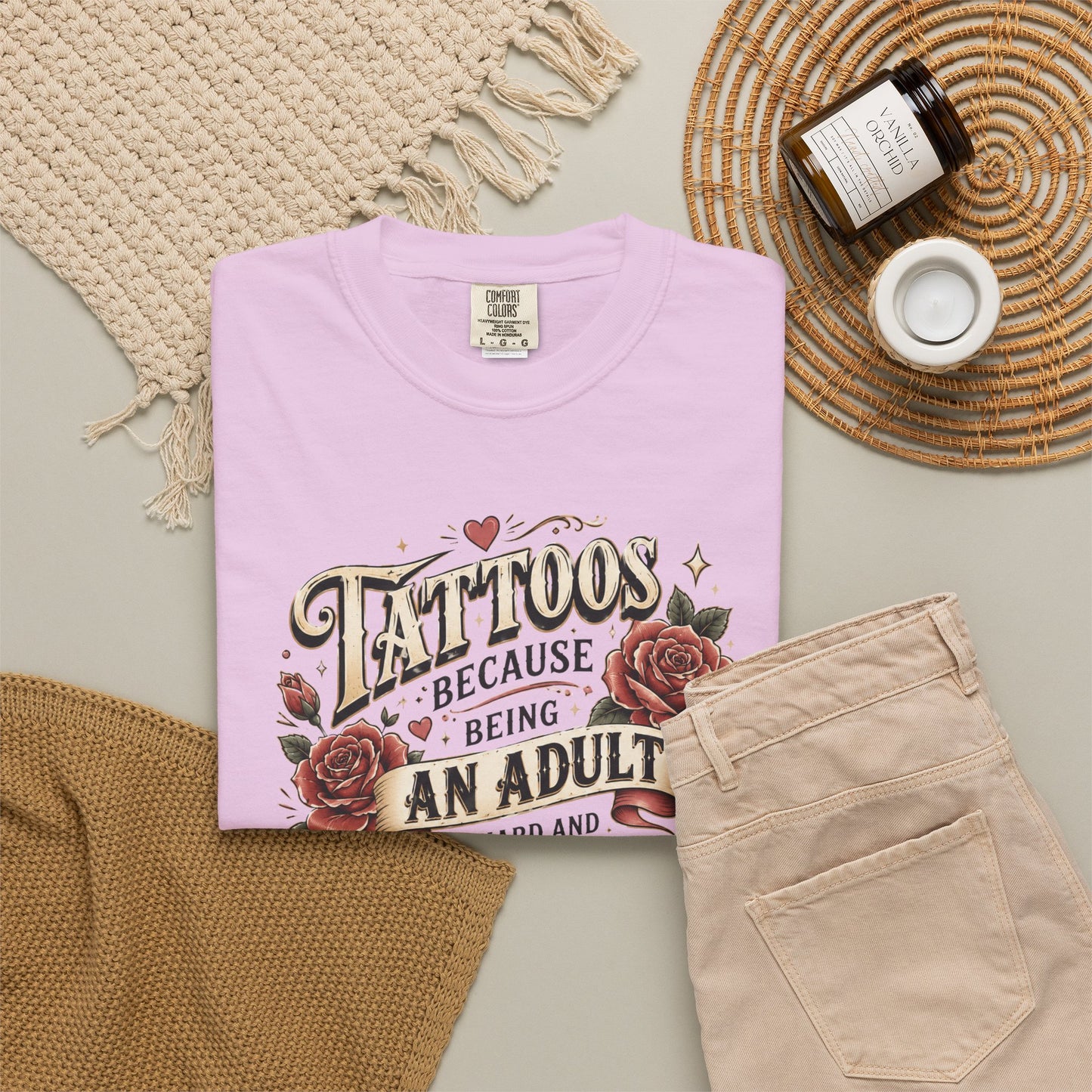 "Tattoos Because Being An Adult I Deserve Stickers" T-Shirt