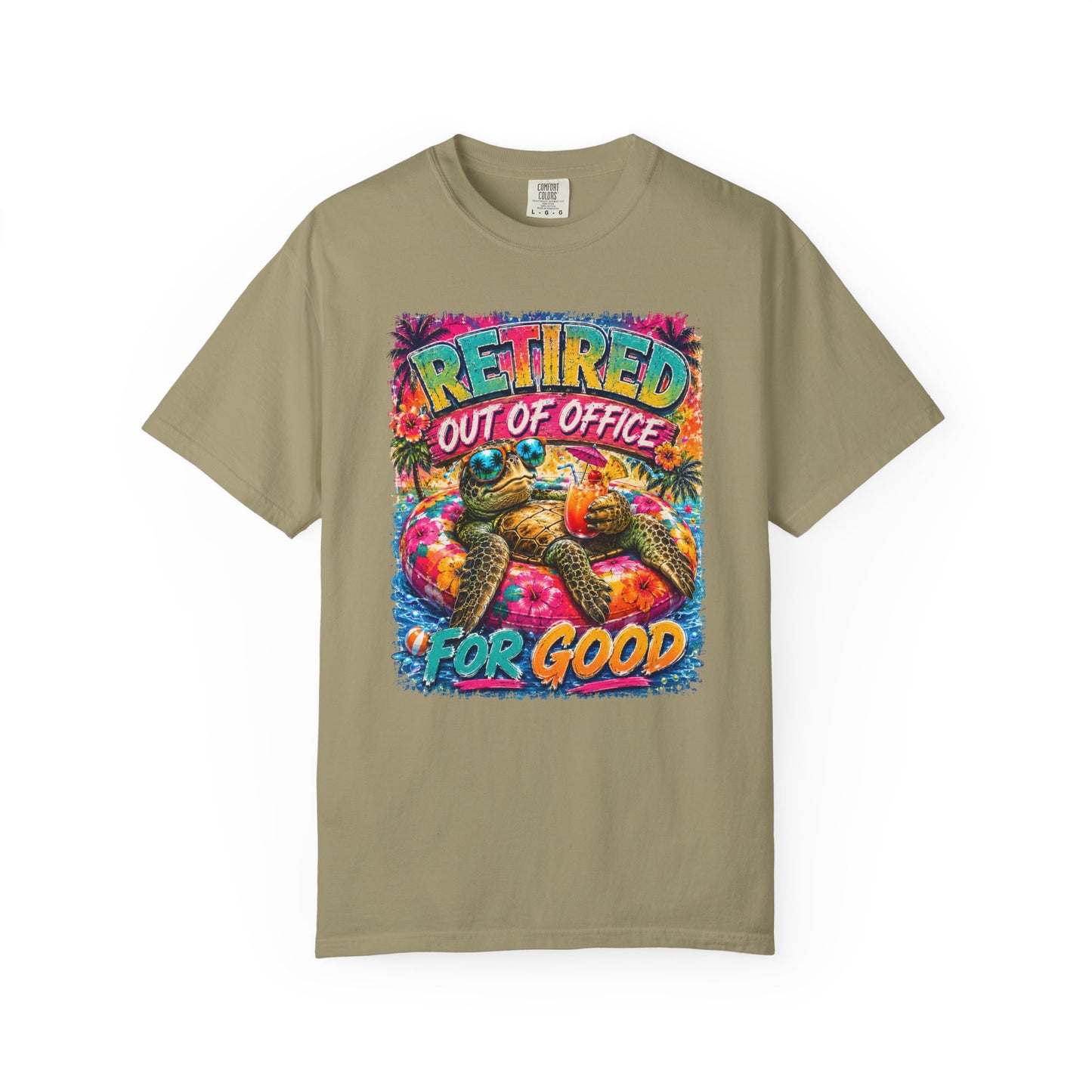 Retired Out of Office For Good T-Shirt — Funny Retirement Turtle Tee