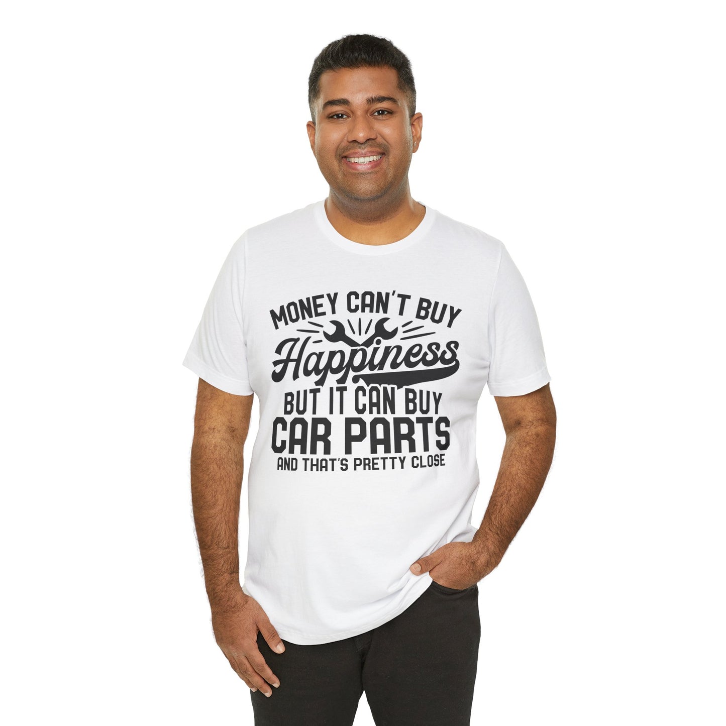 Car Parts Funny Tee — "Money Can't Buy Happiness But It Can Buy Car Parts" T-Shirt