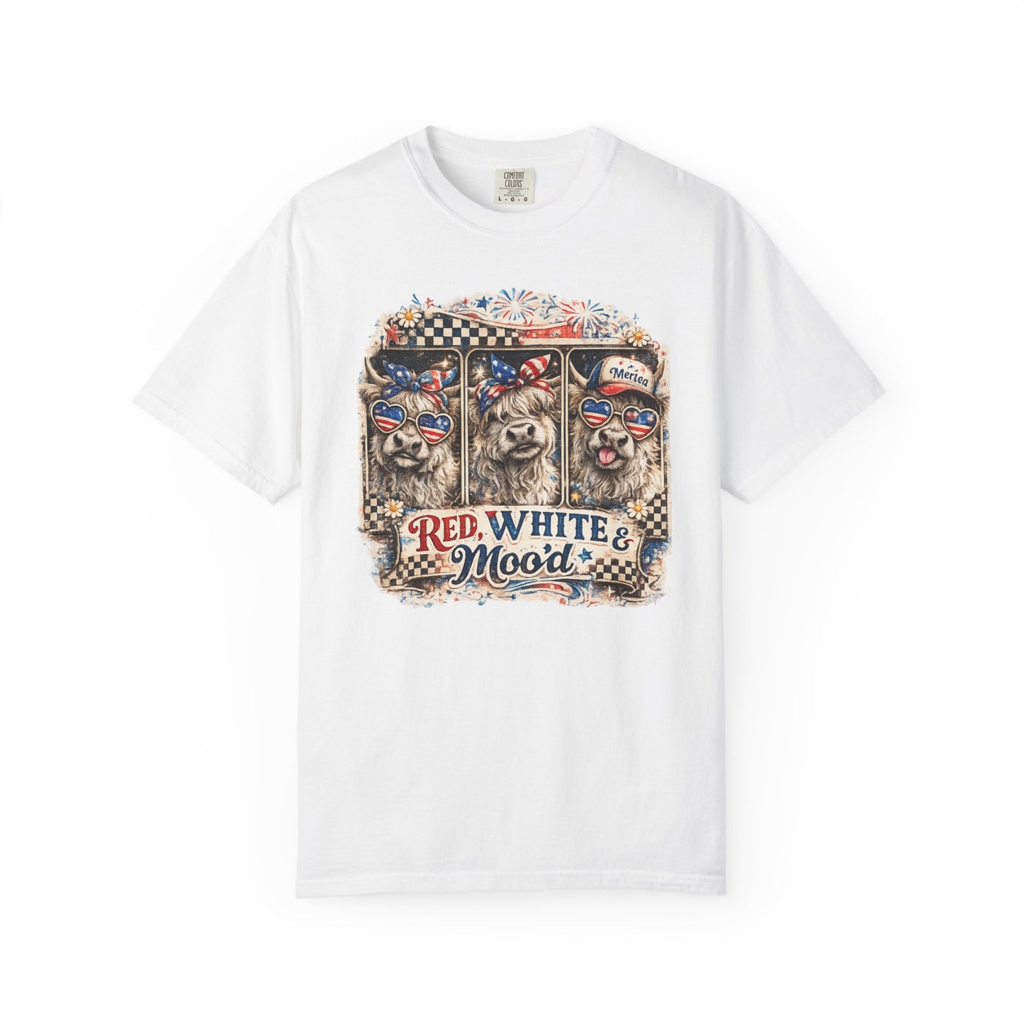Patriotic Dogs "Red, White & Moo-d" T-Shirt