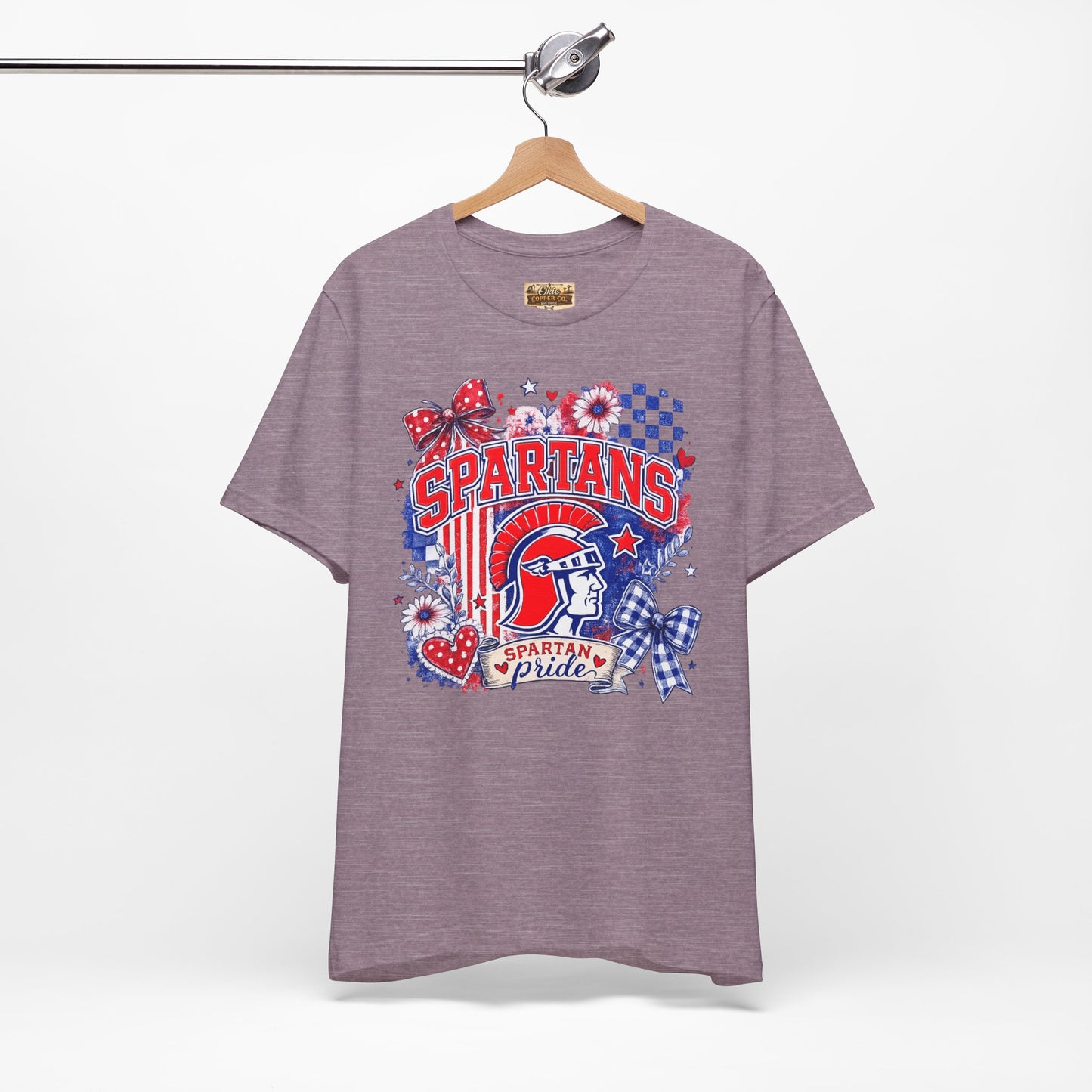 Spartans Pride Graphic Tee — Red, White & Blue School Spirit T-Shirt