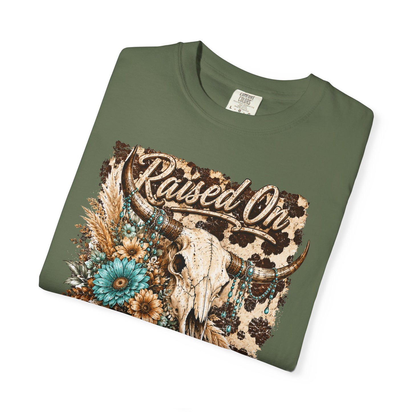 Raised On 90s Country T-Shirt — Vintage Cow Skull Western Tee