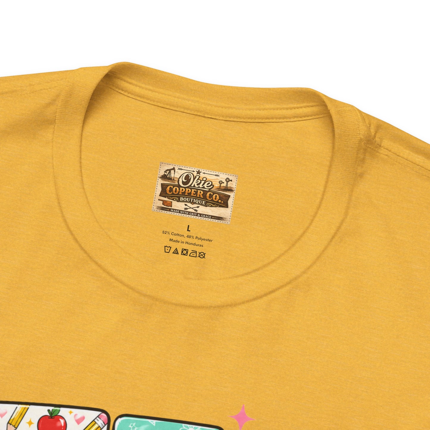 Teacher Floral Bow T-Shirt — Cute 'Teach er' Colorful School Shirt for Teachers
