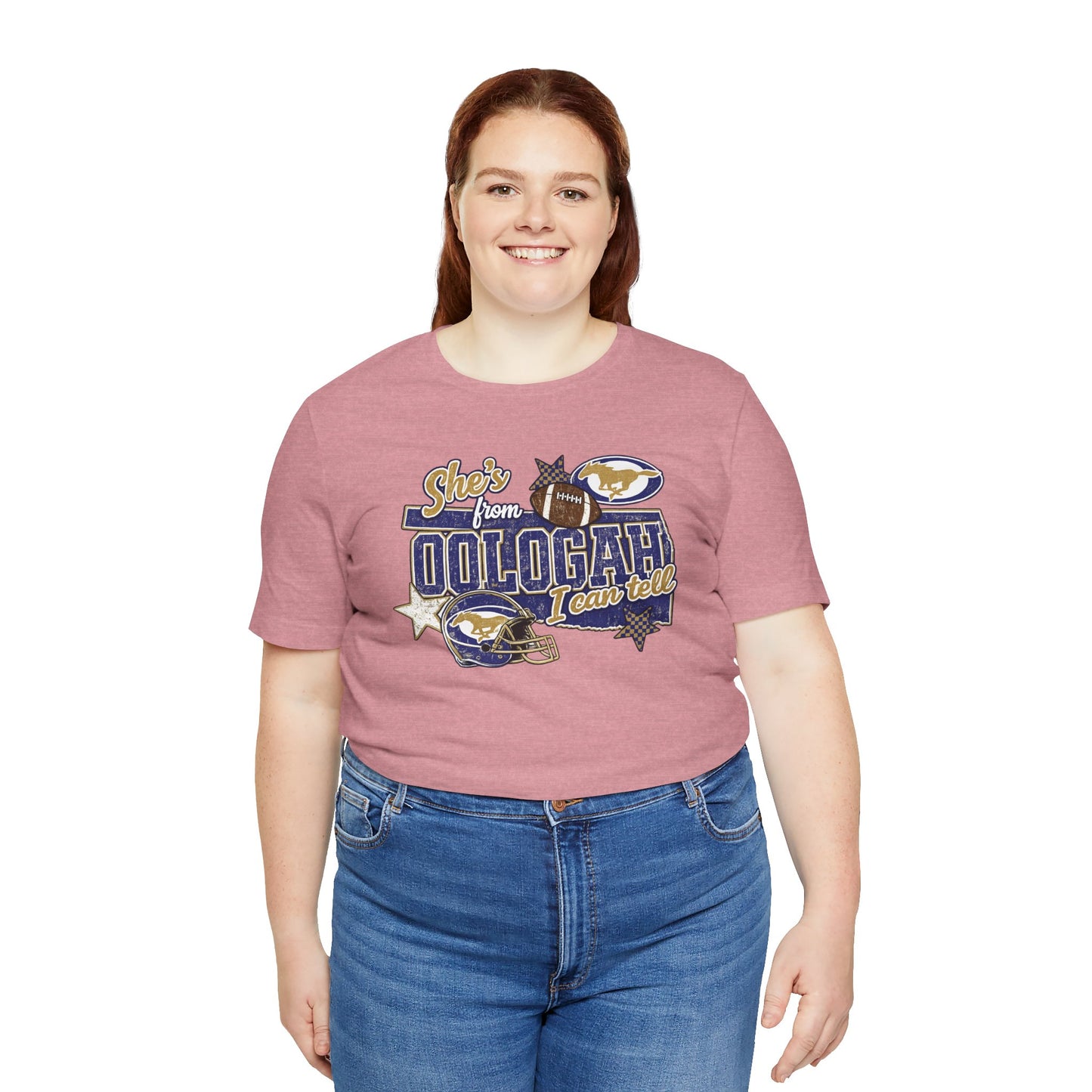 Oologah Team Tee — "Stay from Oologah Teamster" Vintage Football Graphic T-Shirt