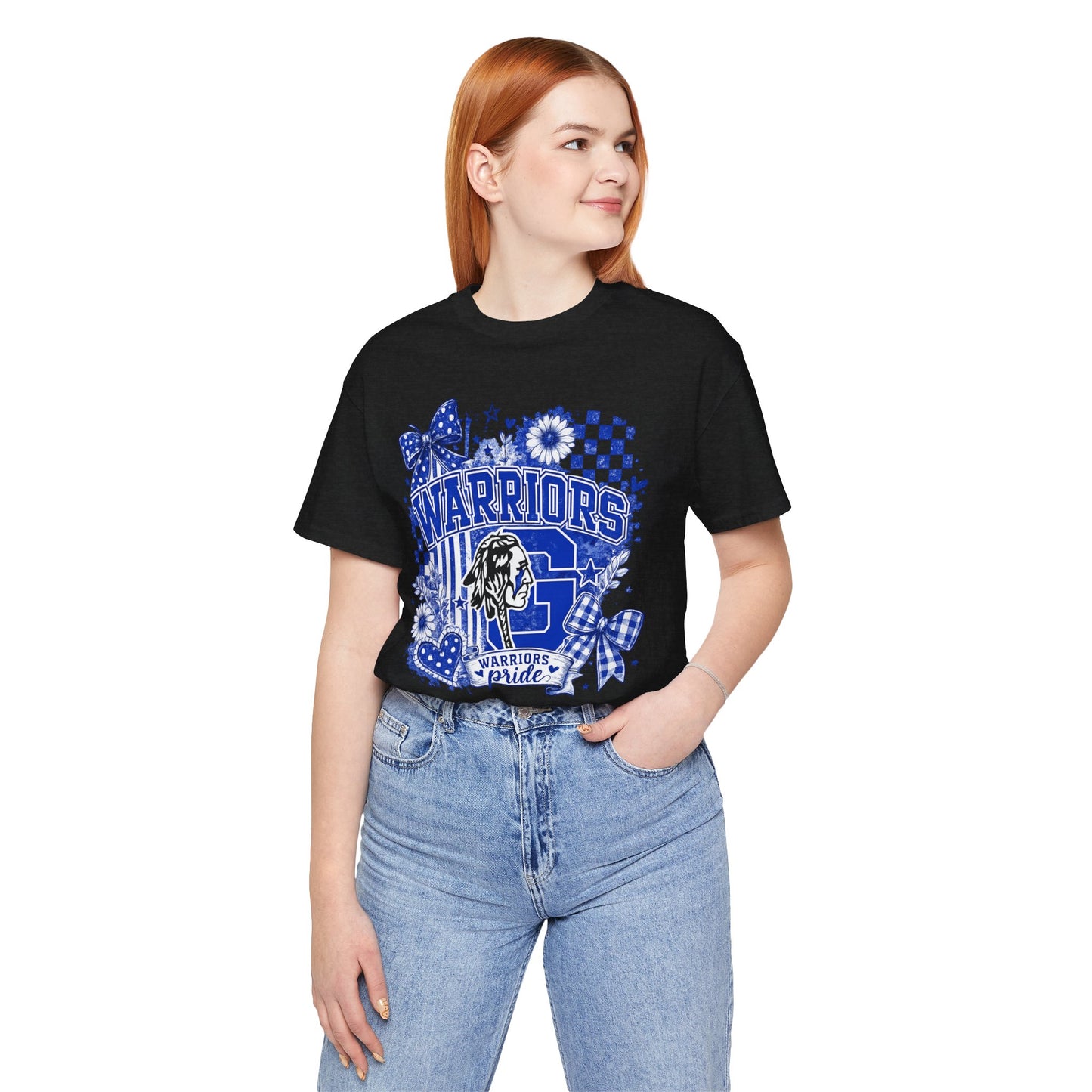Warriors Pride Graphic Tee — School Spirit Warrior Mascot T-Shirt