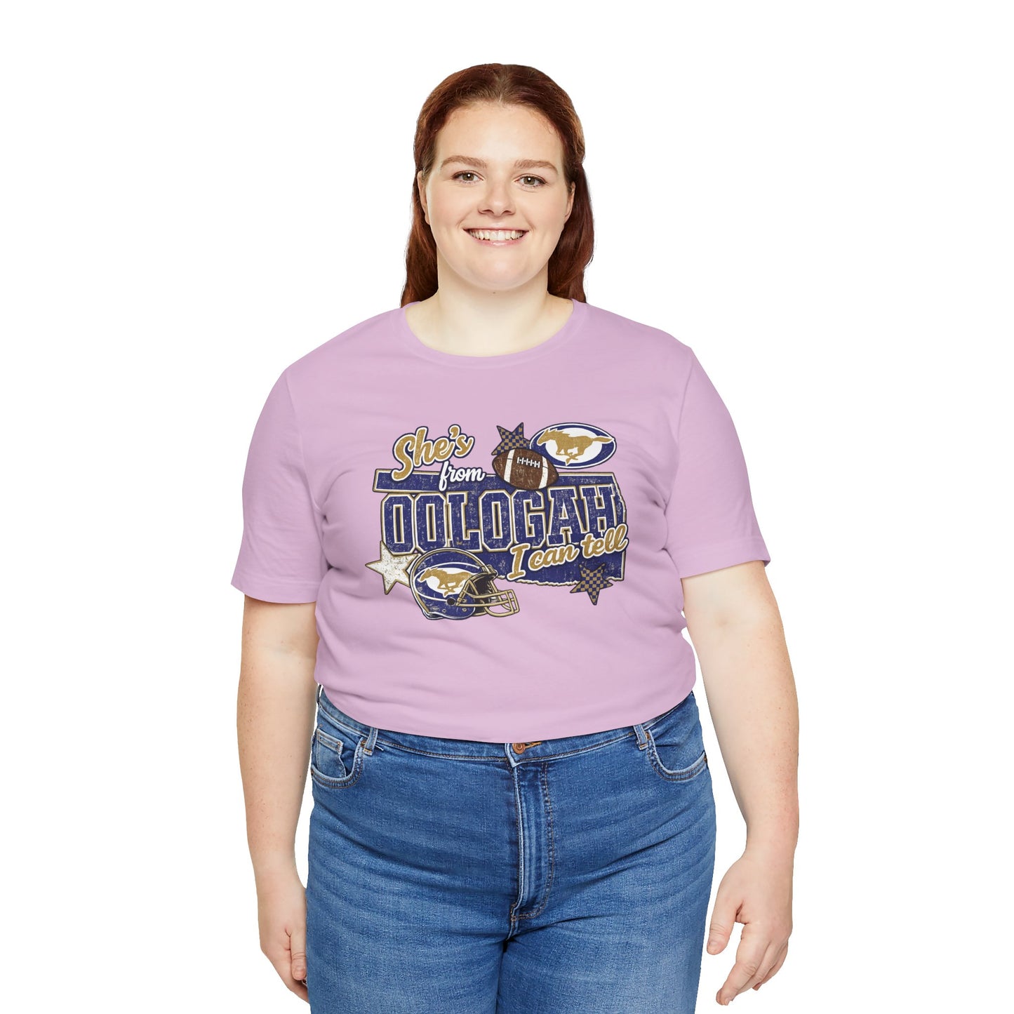 Oologah Team Tee — "Stay from Oologah Teamster" Vintage Football Graphic T-Shirt