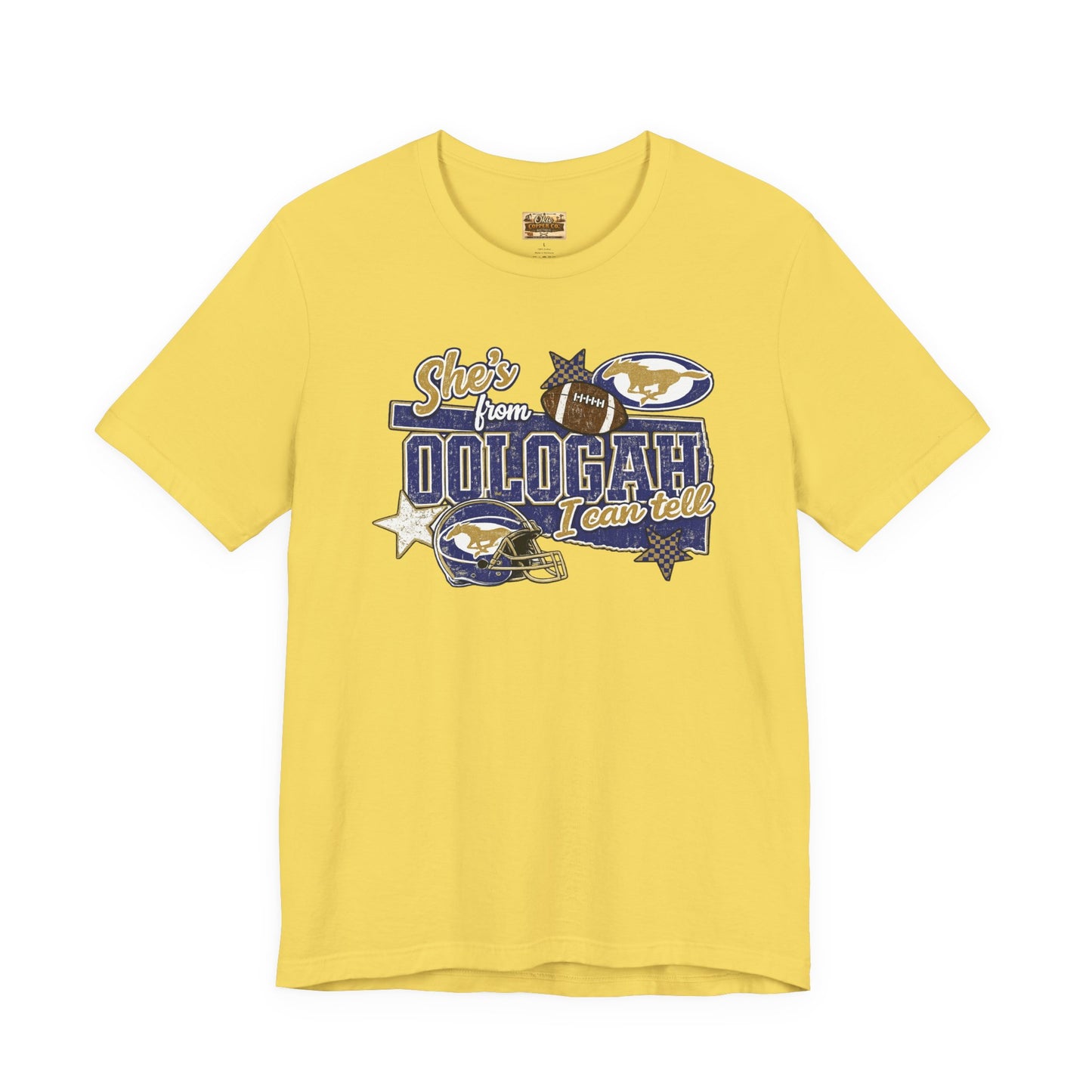 Oologah Team Tee — "Stay from Oologah Teamster" Vintage Football Graphic T-Shirt