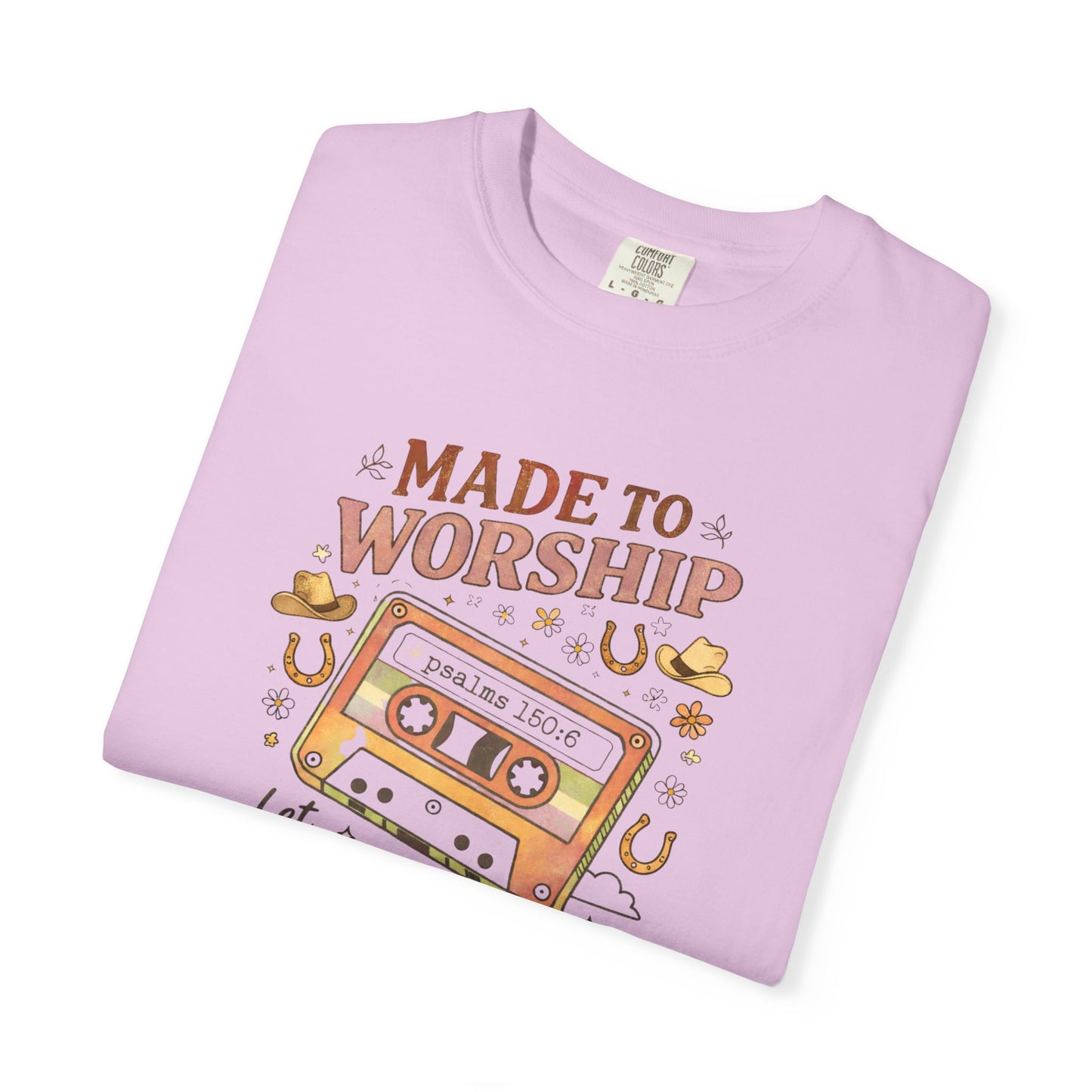 Made to Worship T-Shirt — Retro Cassette Christian Worship Tee