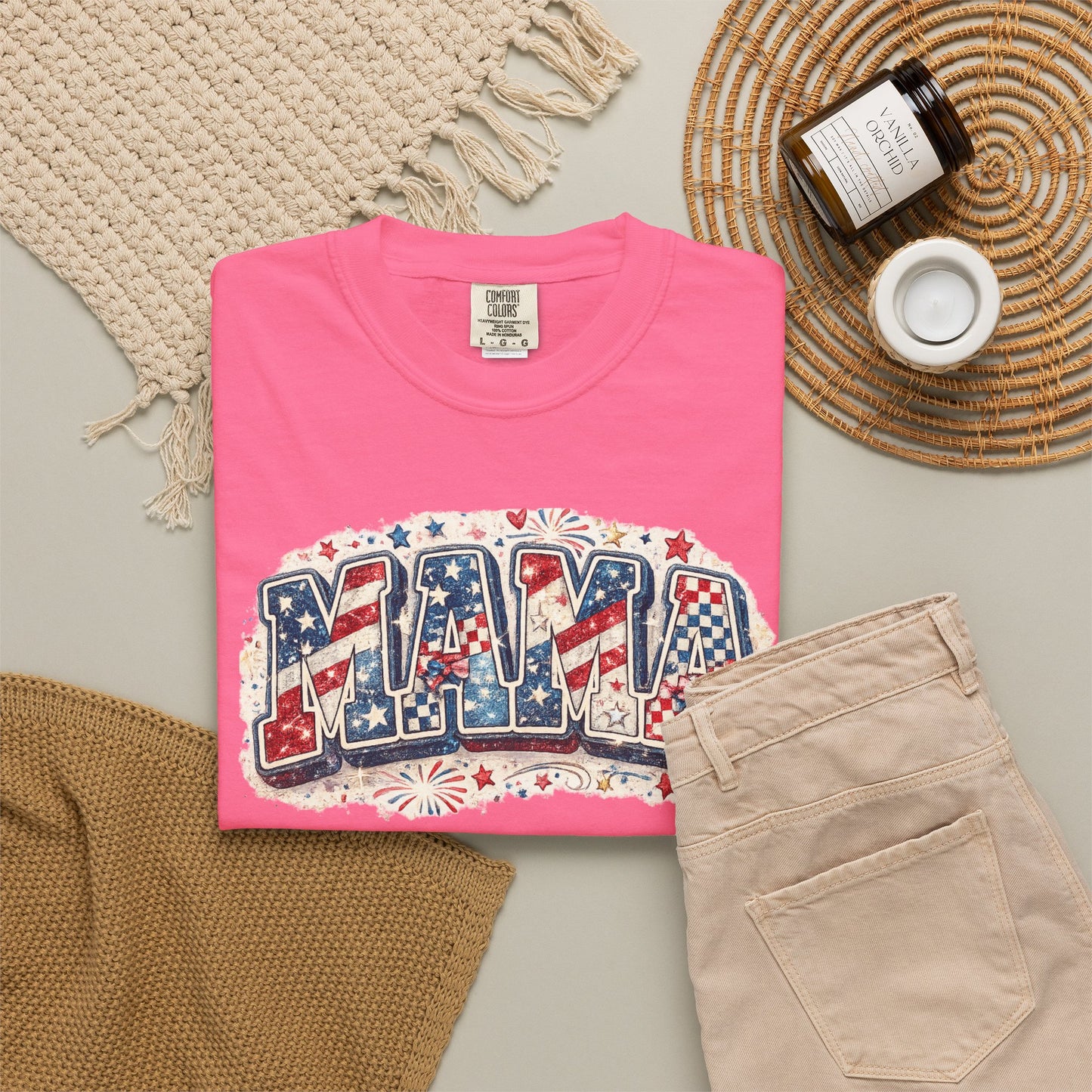 Mama Patriotic T-Shirt — Red White Blue Americana Graphic Tee