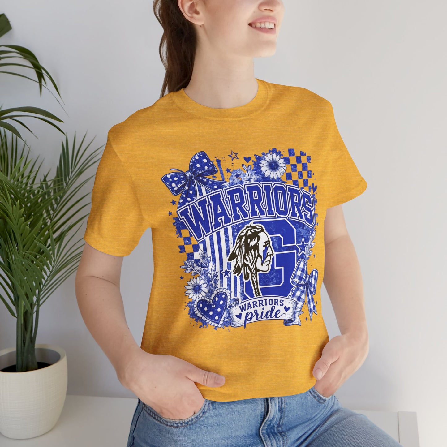 Warriors Pride Graphic Tee — School Spirit Warrior Mascot T-Shirt