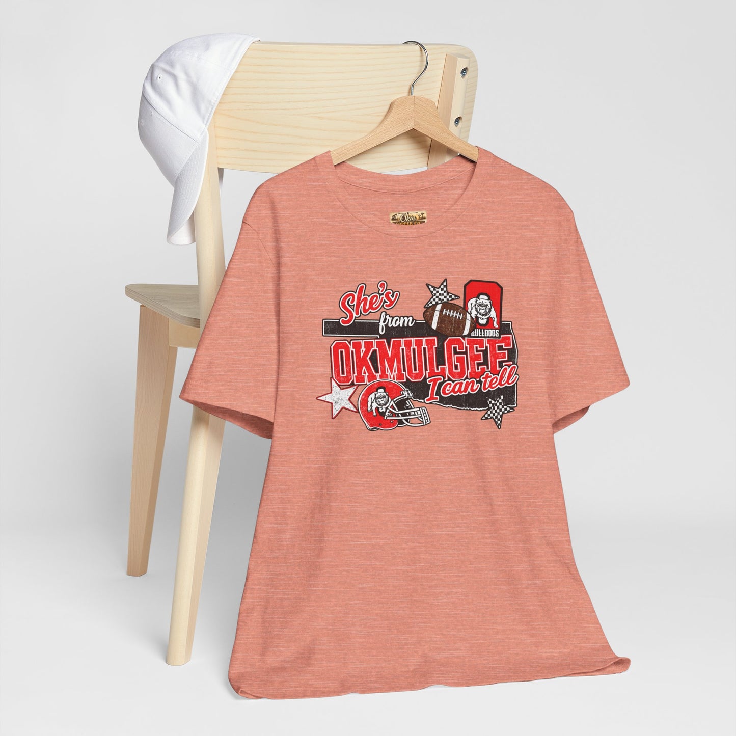 Okmulgee Cardinals Football Tee — She’s From Okmulgee Design