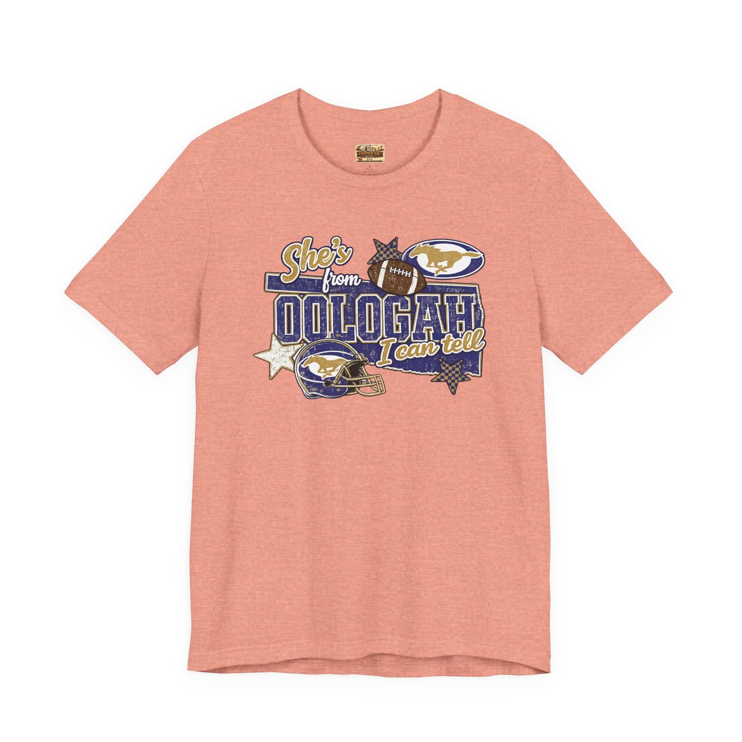 Oologah Team Tee — "Stay from Oologah Teamster" Vintage Football Graphic T-Shirt