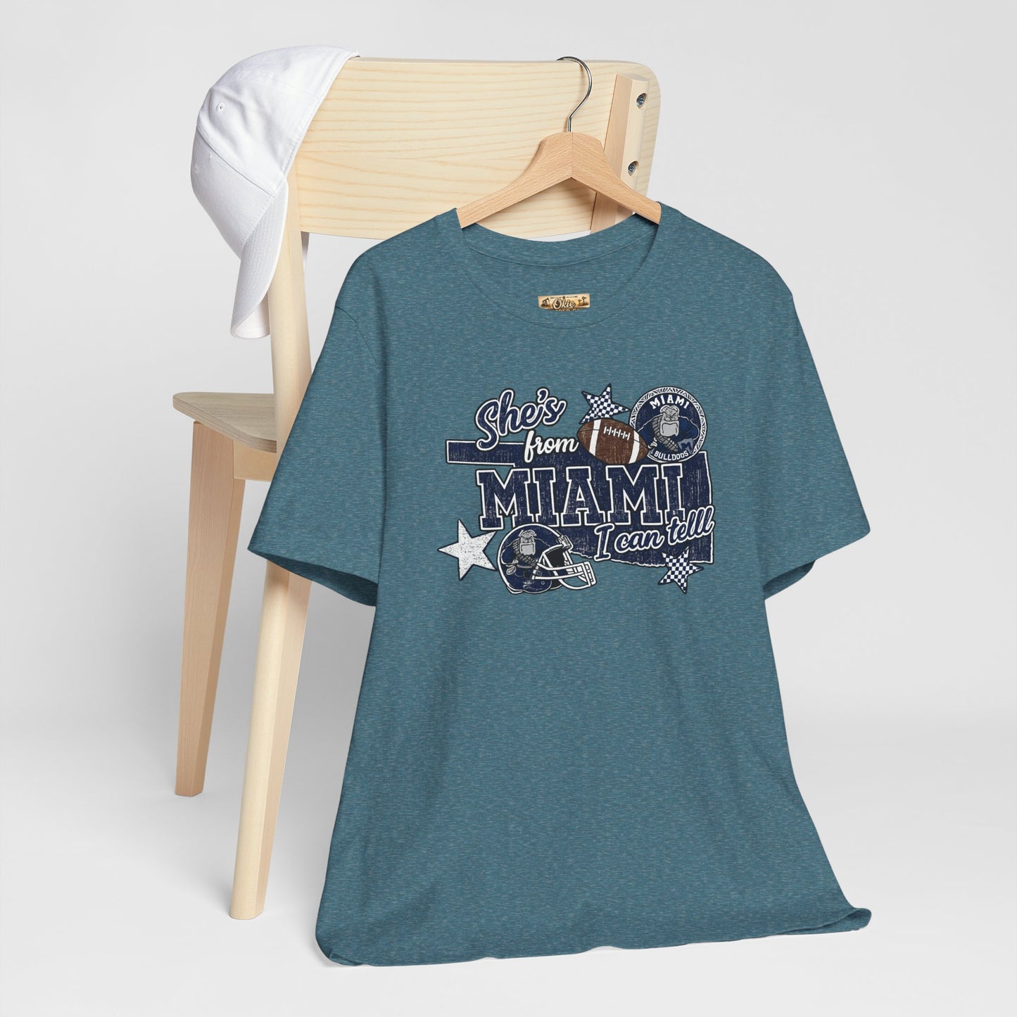 She's From Miami Graphic Tee — Retro Football Fan Shirt