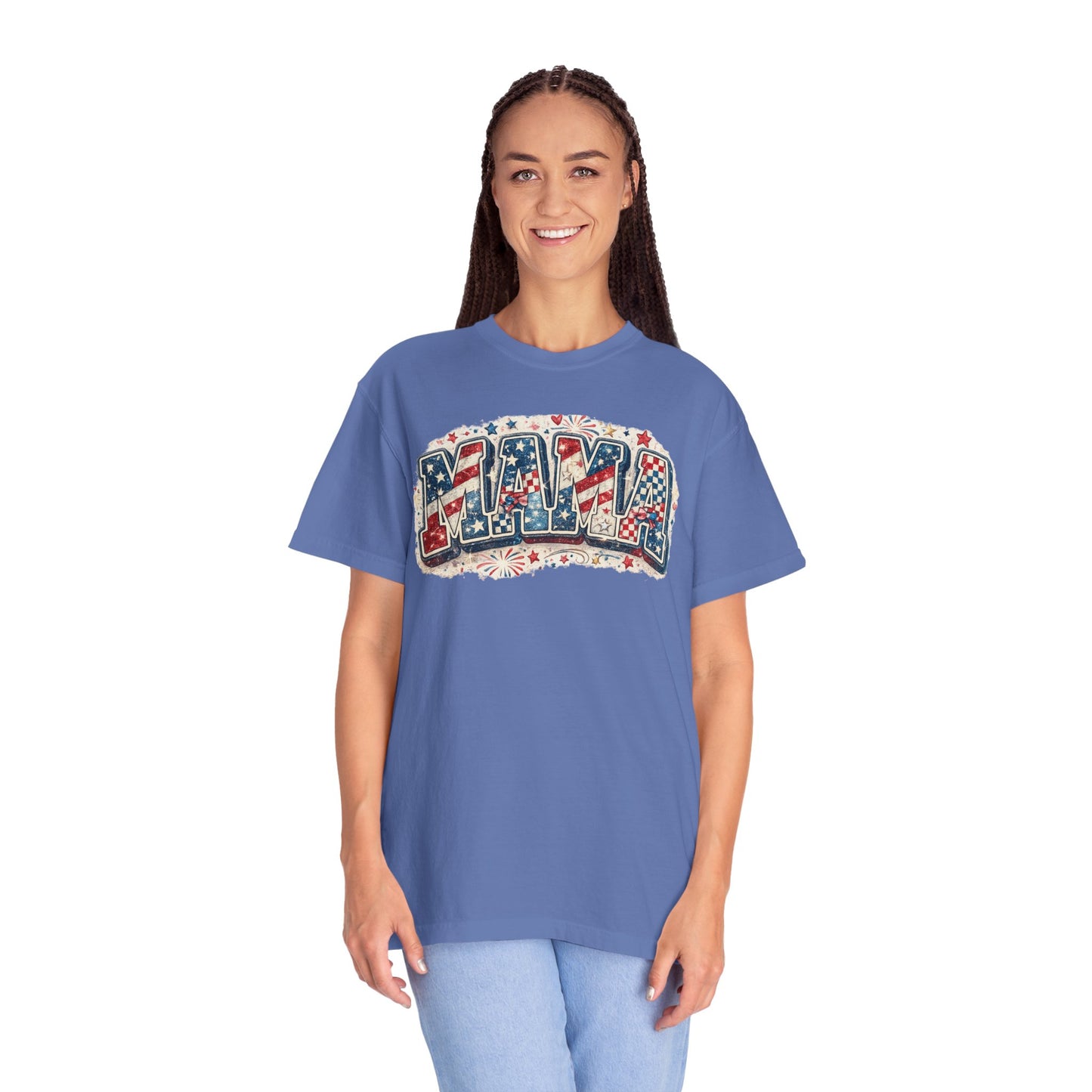 Mama Patriotic T-Shirt — Red White Blue Americana Graphic Tee