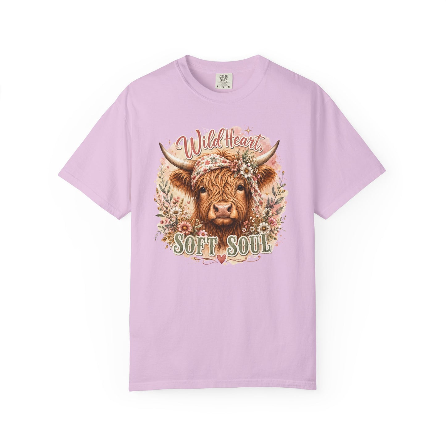 T-Shirt — “Wild Heart, Soft Soul” Highland Cow Graphic Tee