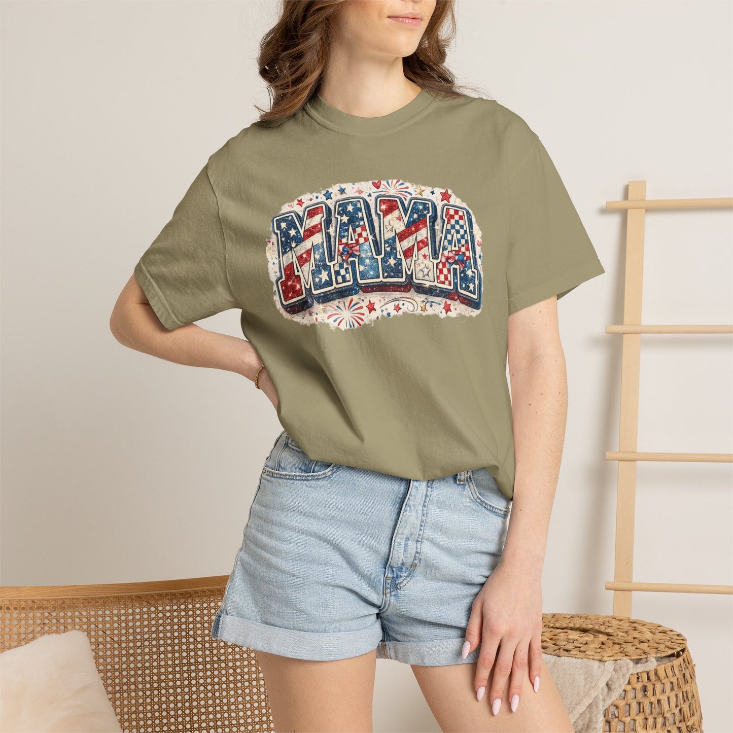 Mama Patriotic T-Shirt — Red White Blue Americana Graphic Tee