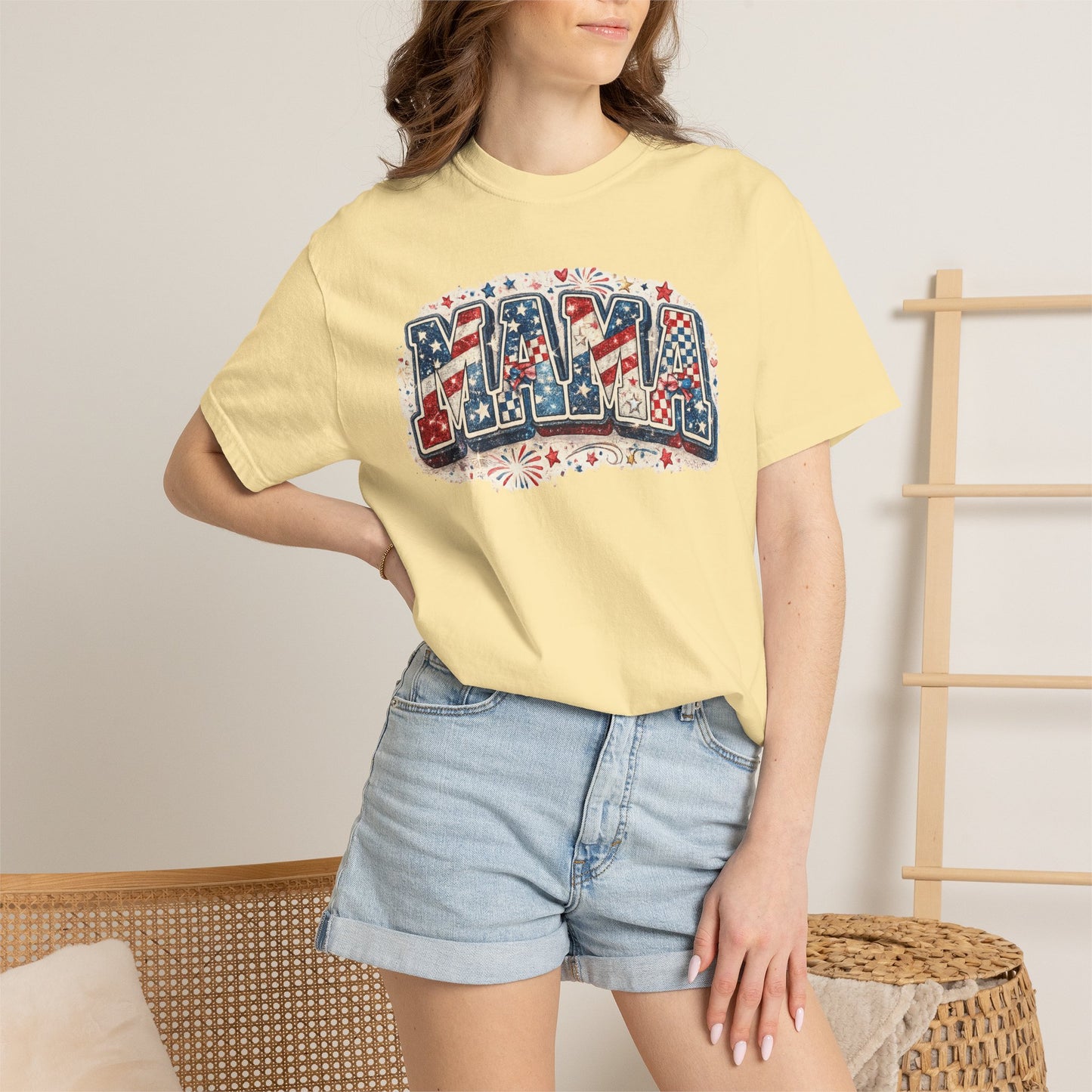 Mama Patriotic T-Shirt — Red White Blue Americana Graphic Tee