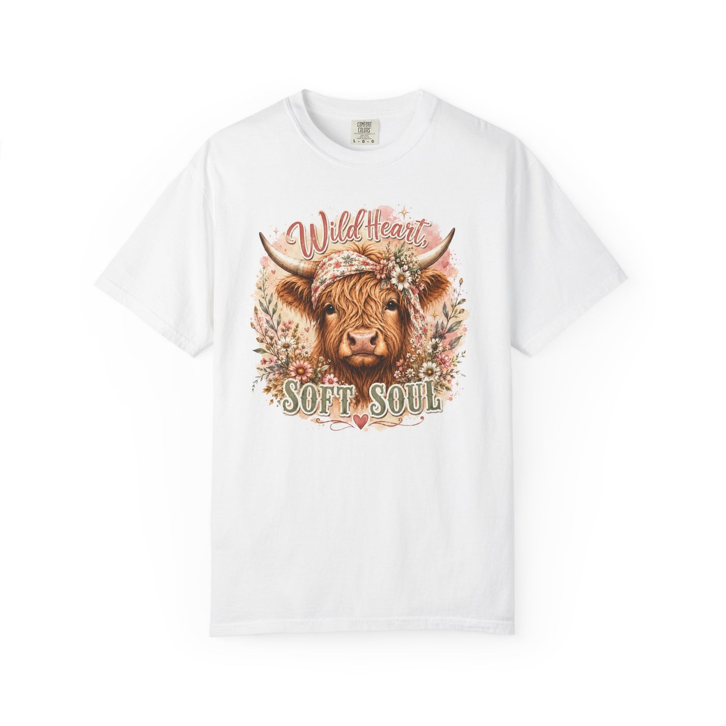 T-Shirt — “Wild Heart, Soft Soul” Highland Cow Graphic Tee