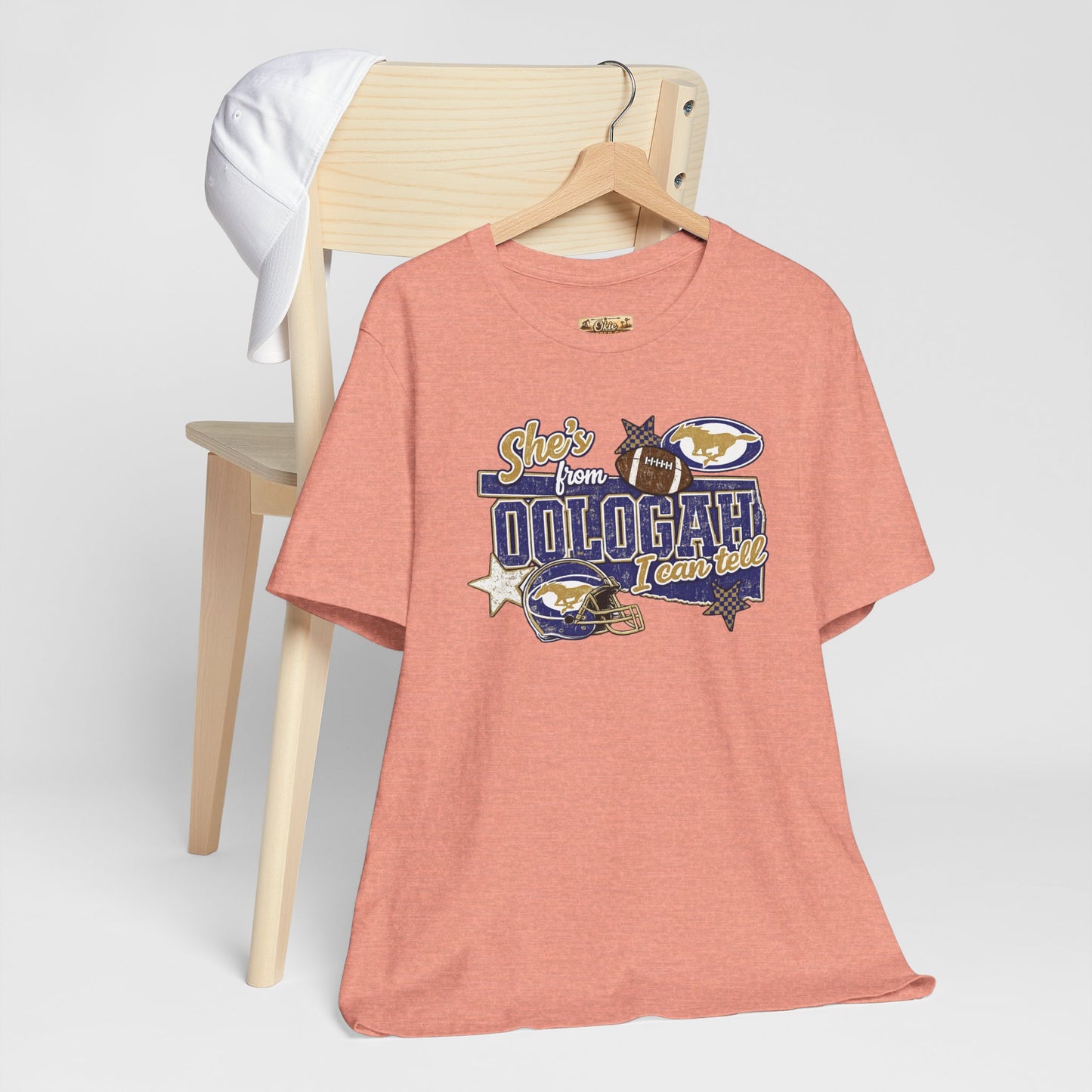 Oologah Team Tee — "Stay from Oologah Teamster" Vintage Football Graphic T-Shirt
