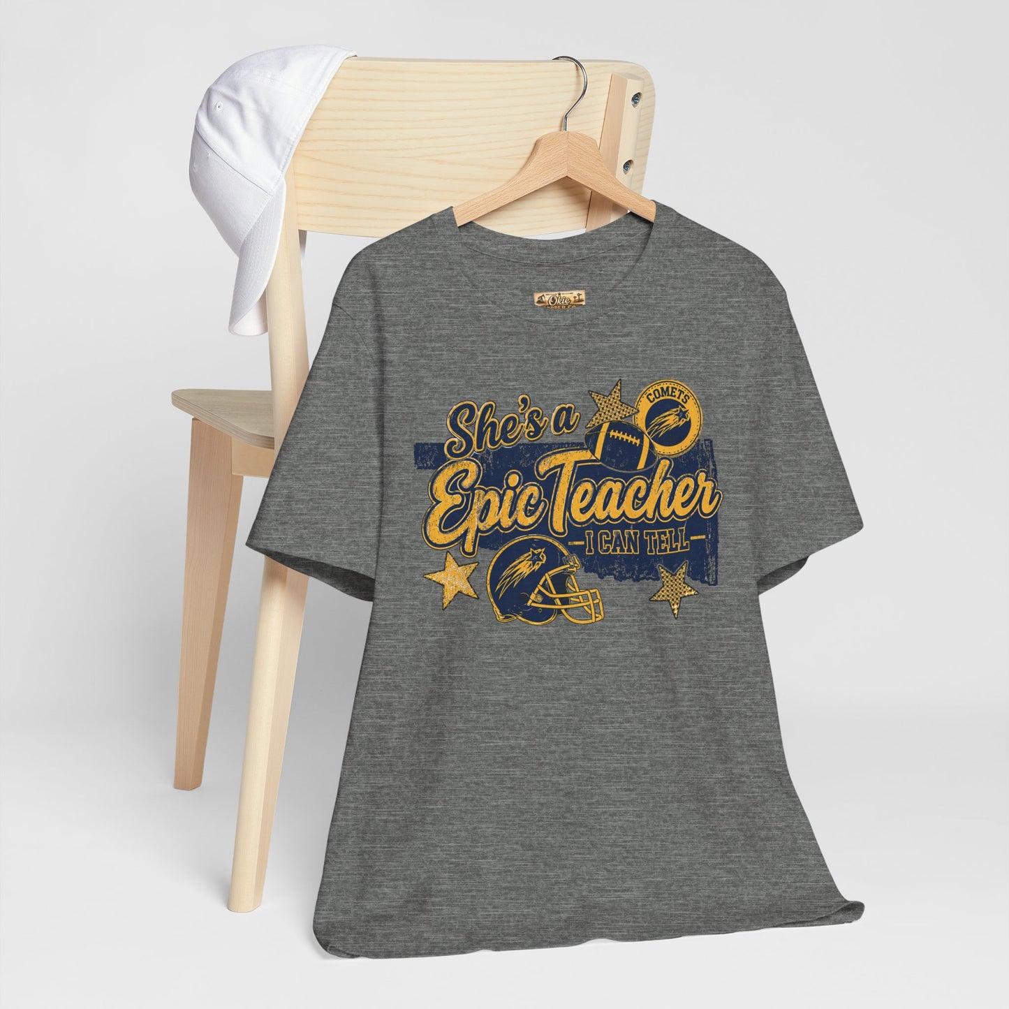 Epic Teacher Football T-Shirt — "She's a Epic Teacher" Coach & School Spirit Tee