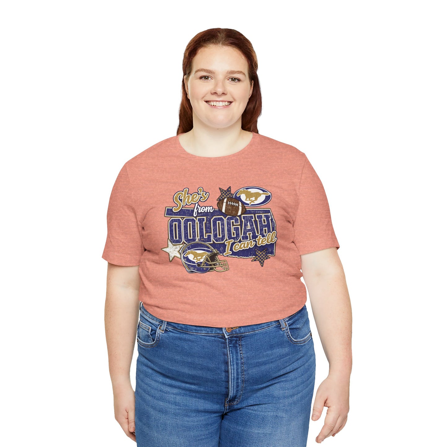 Oologah Team Tee — "Stay from Oologah Teamster" Vintage Football Graphic T-Shirt
