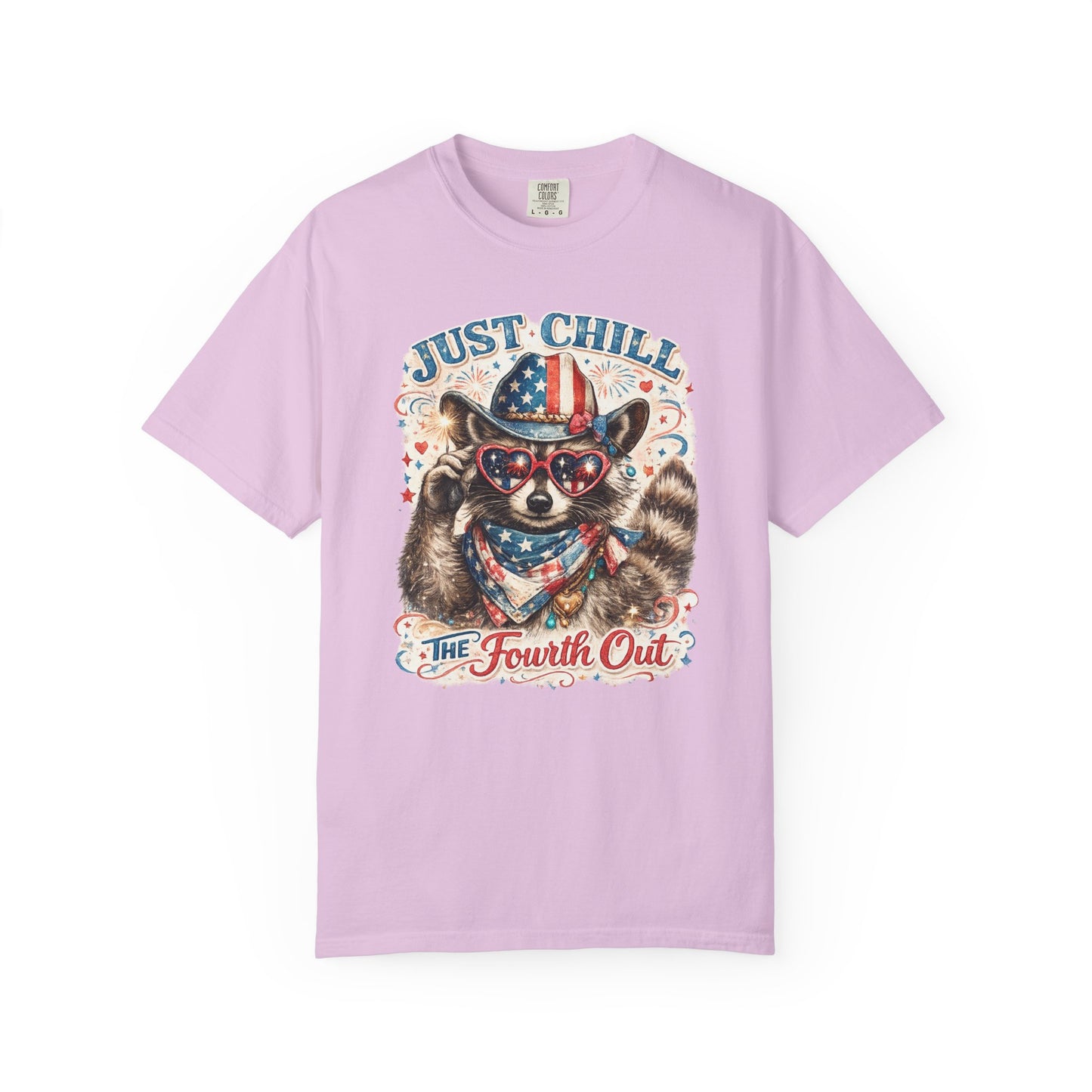 Fourth of July Raccoon T-Shirt — "Just Chill The Fourth Out" Patriotic Tee