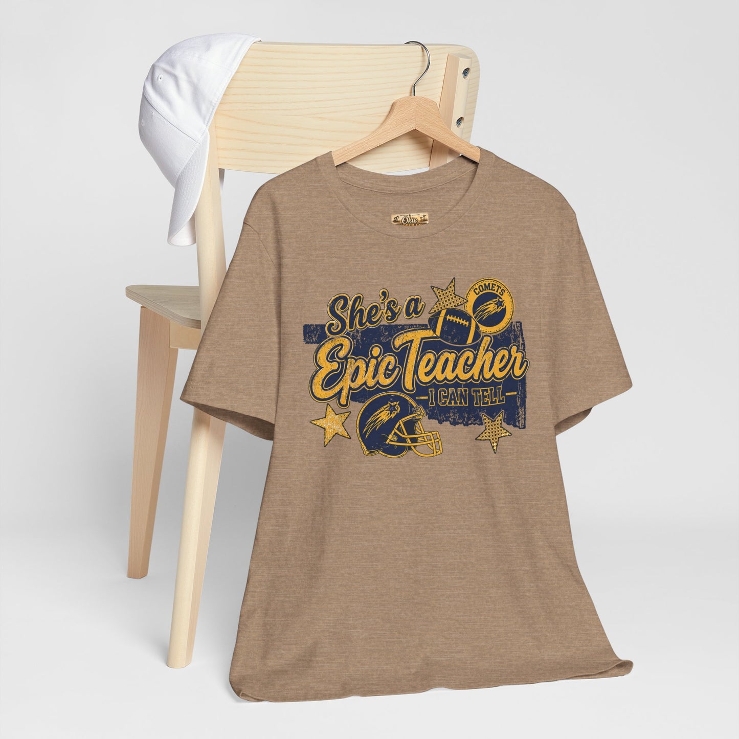 Epic Teacher Football T-Shirt — "She's a Epic Teacher" Coach & School Spirit Tee