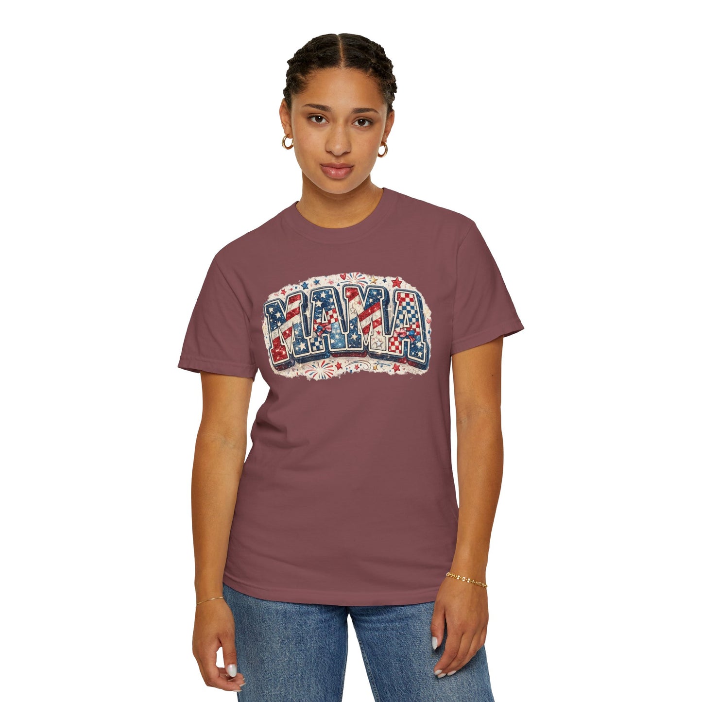 Mama Patriotic T-Shirt — Red White Blue Americana Graphic Tee