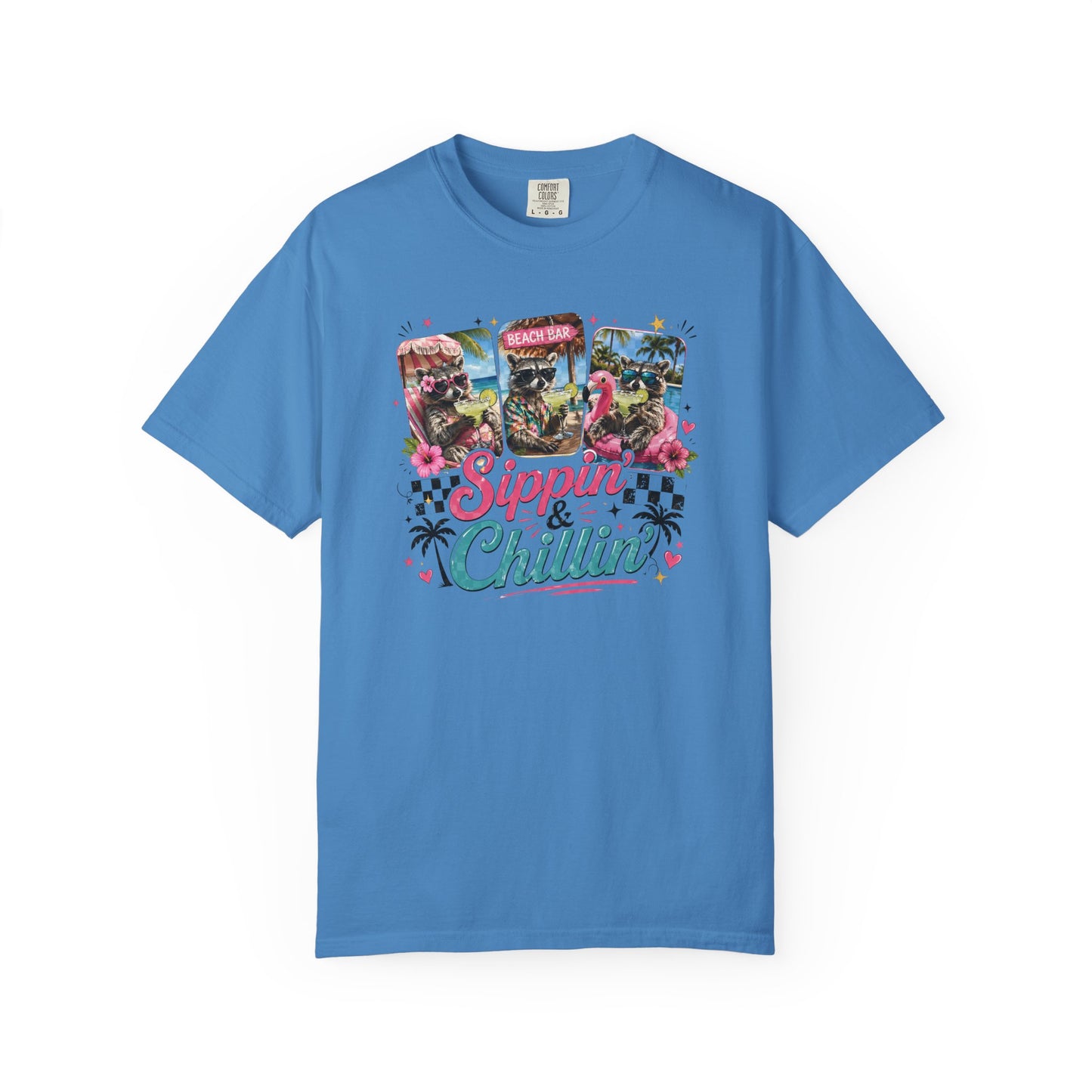 Sippin' & Chillin' T-Shirt — Retro Tropical Drink Graphic Tee