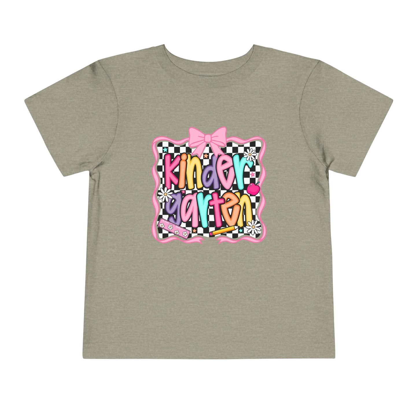 Kindergarten Toddler Tee — Colorful 'kinder' Back to School Shirt