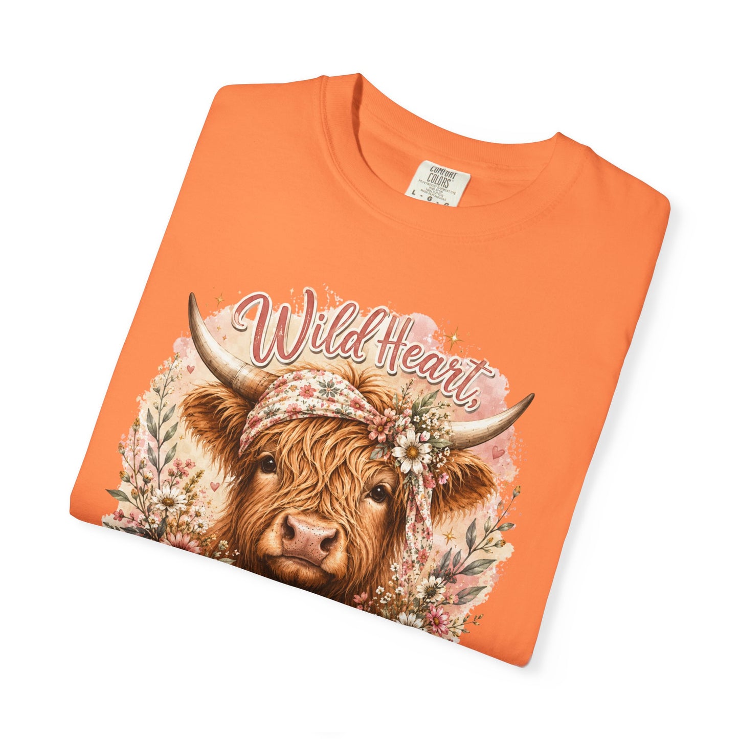 T-Shirt — “Wild Heart, Soft Soul” Highland Cow Graphic Tee