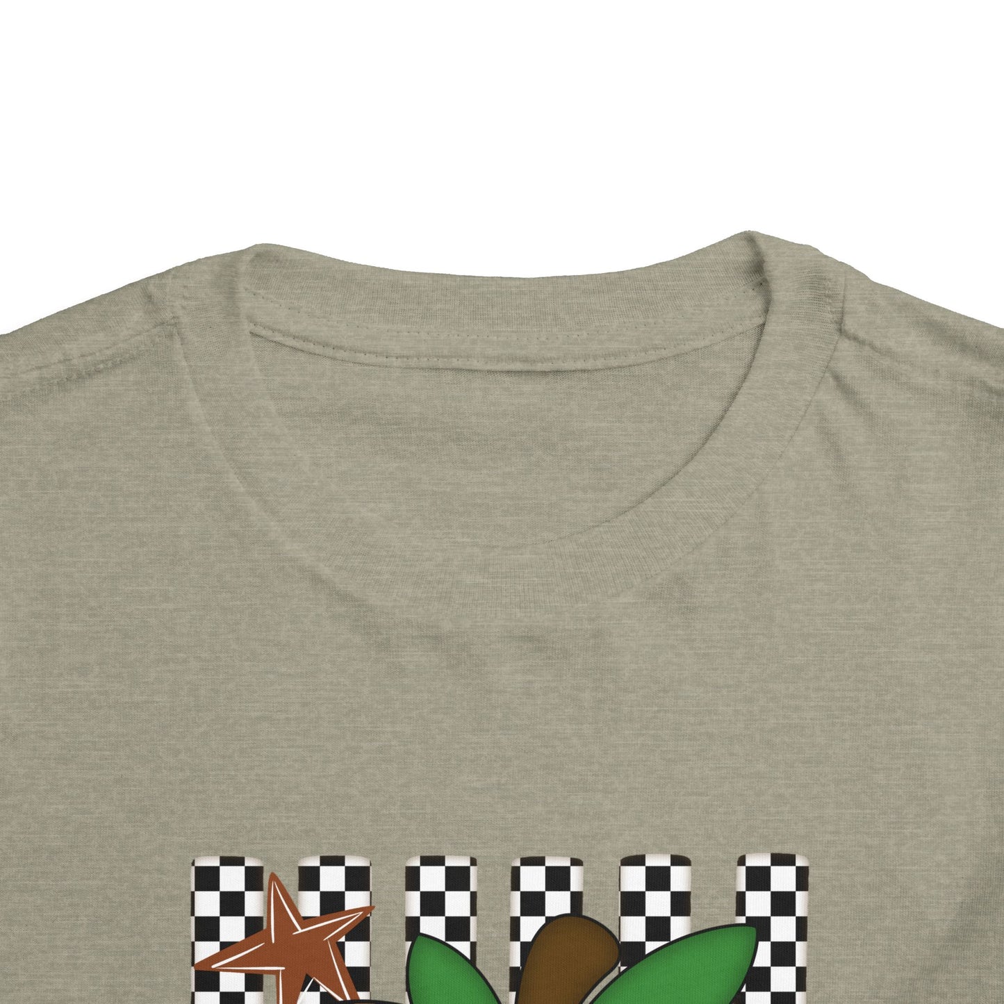 Kindergarten Leopard Apple Toddler Tee — Back-to-School Cute Checkered Shirt
