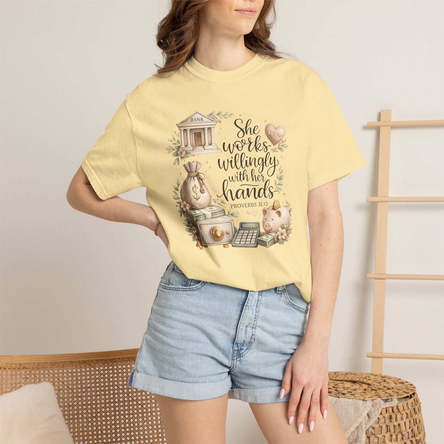 She Works Willingly With Her Hands T-Shirt — Banker