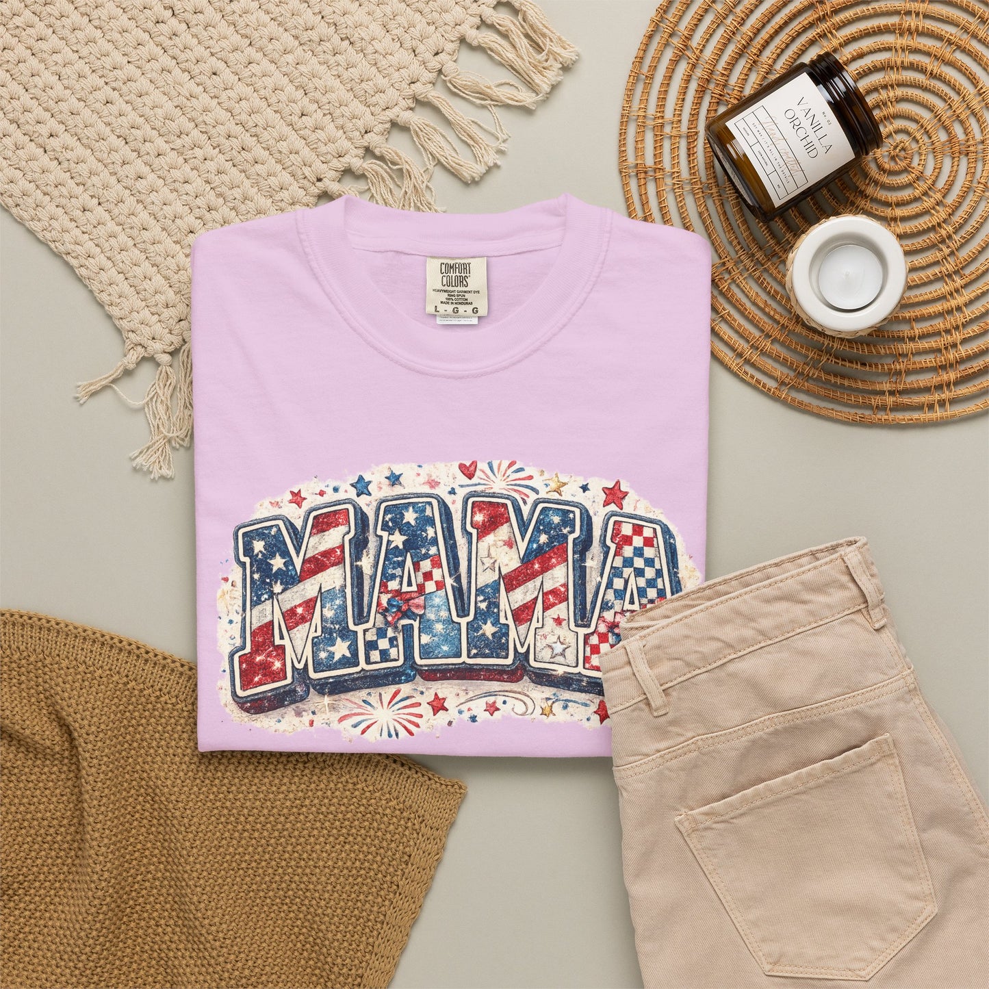 Mama Patriotic T-Shirt — Red White Blue Americana Graphic Tee
